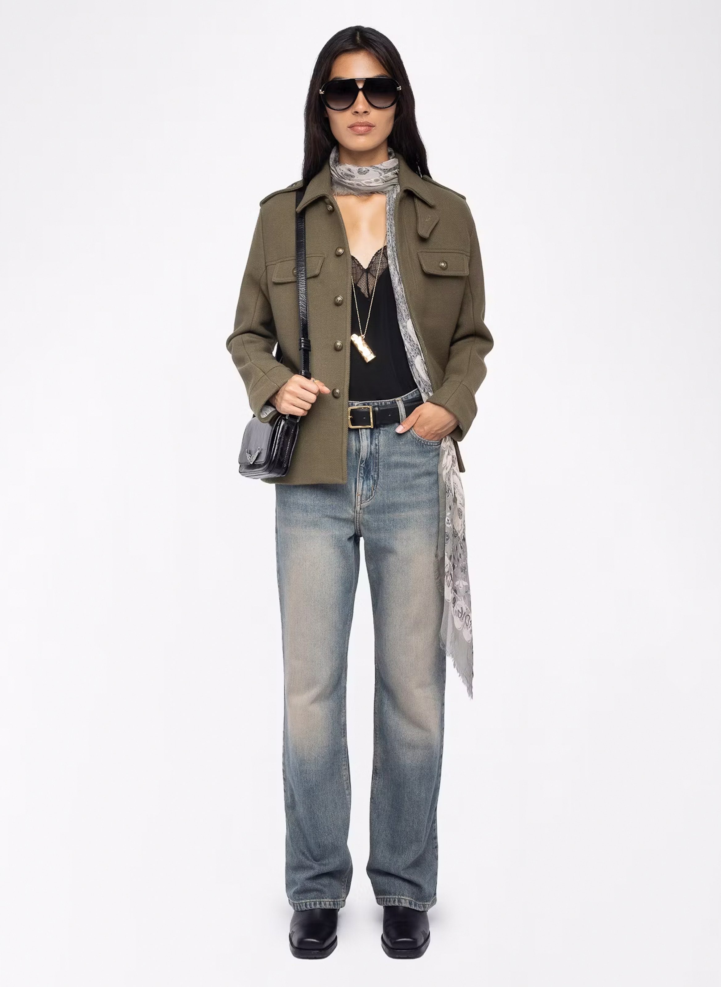 Veste col classique en laine mélangée veram ZADIG&VOLTAIRE Vert