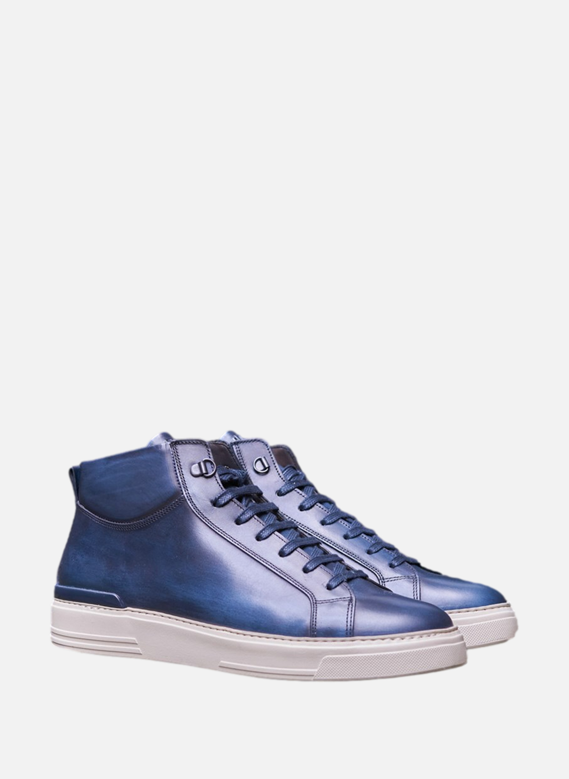 Sneaker cuir riva FINSBURY Bleu
