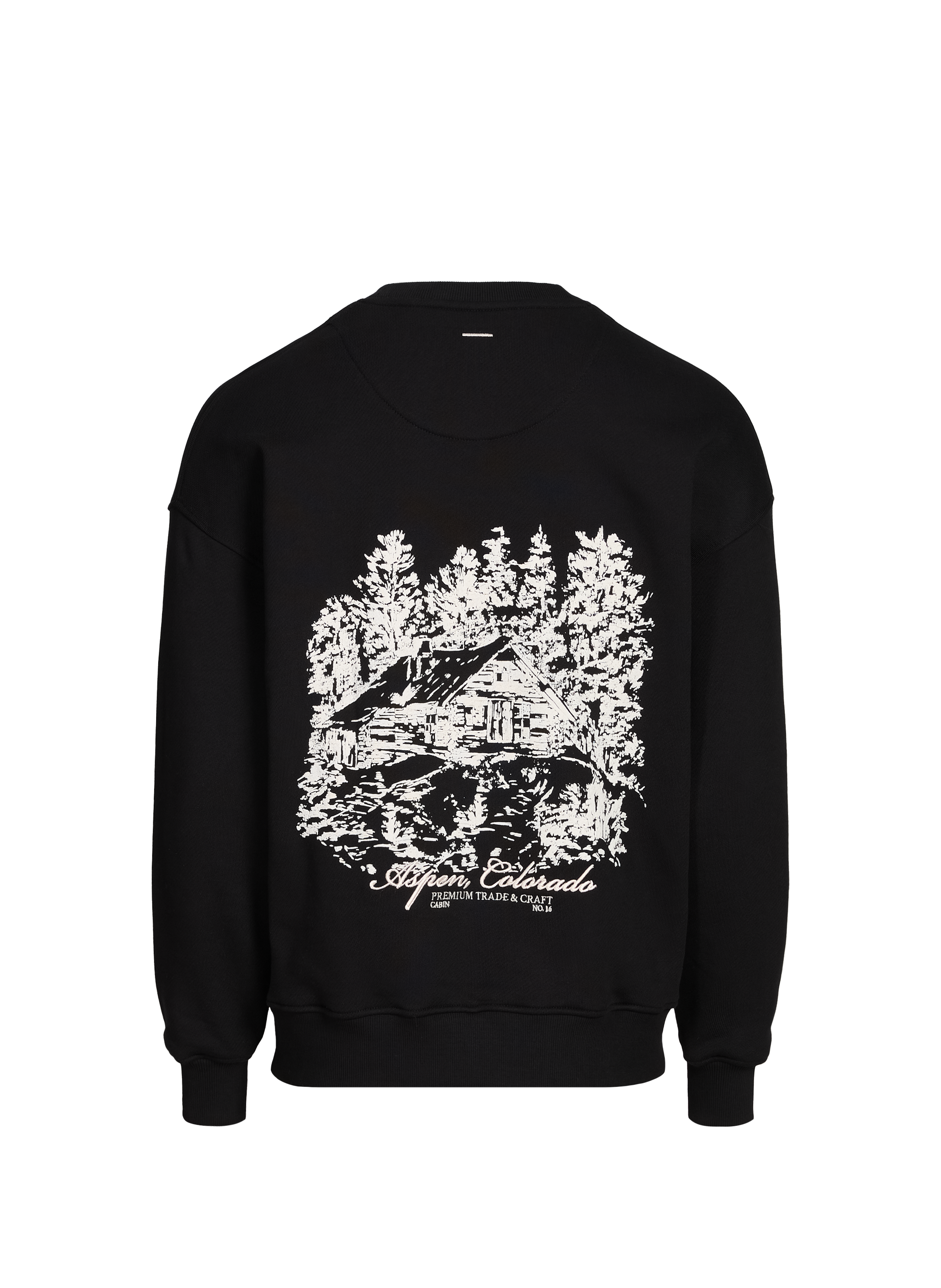 Oversized embroidered cotton sweatshirt ONLY THE BLIND Black