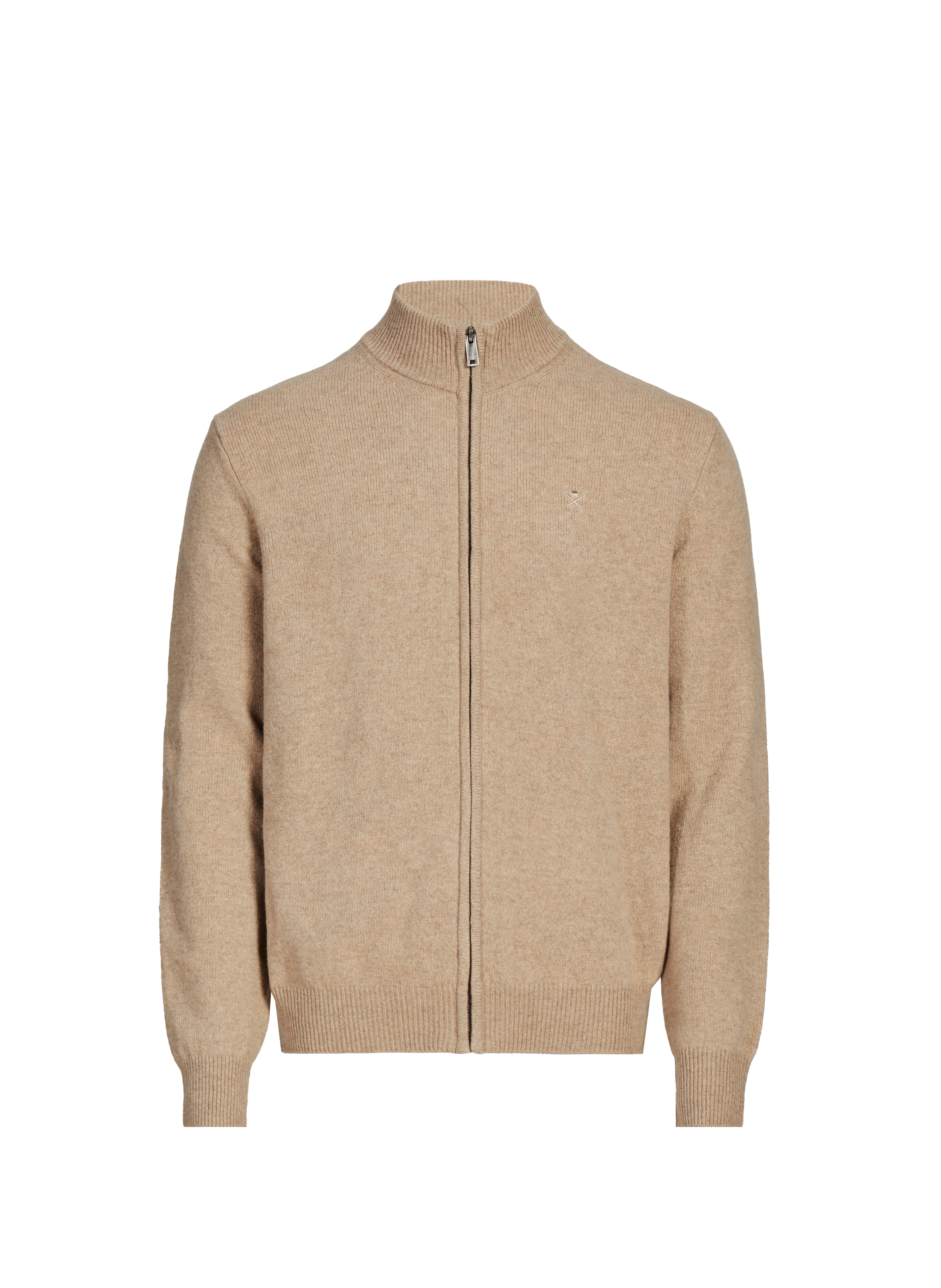 Fox patch cardigan HACKETT Beige