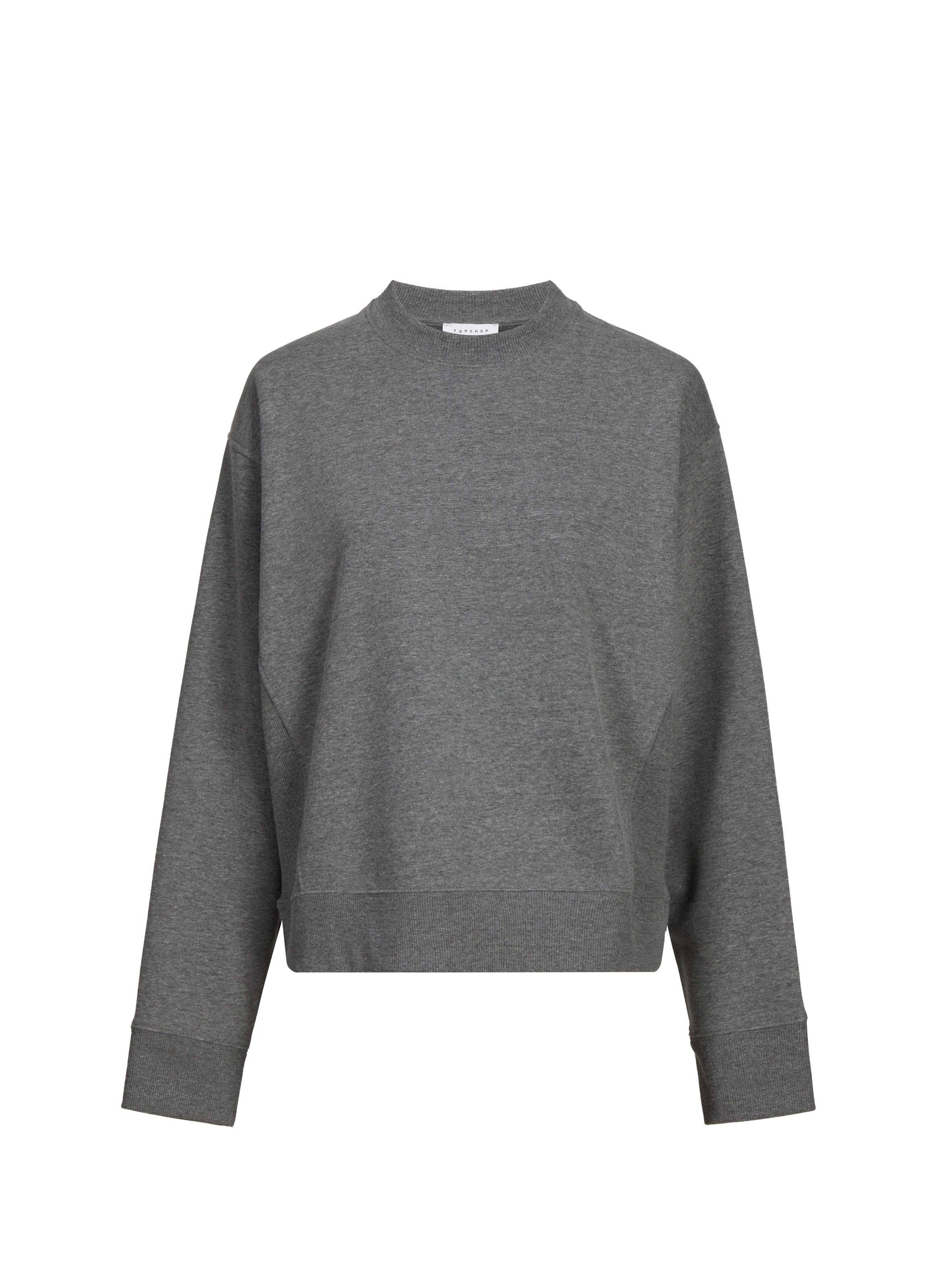 Pull ample à col rond Gris by TOPSHOP TOPSHOP Pull ample à col rond Gris