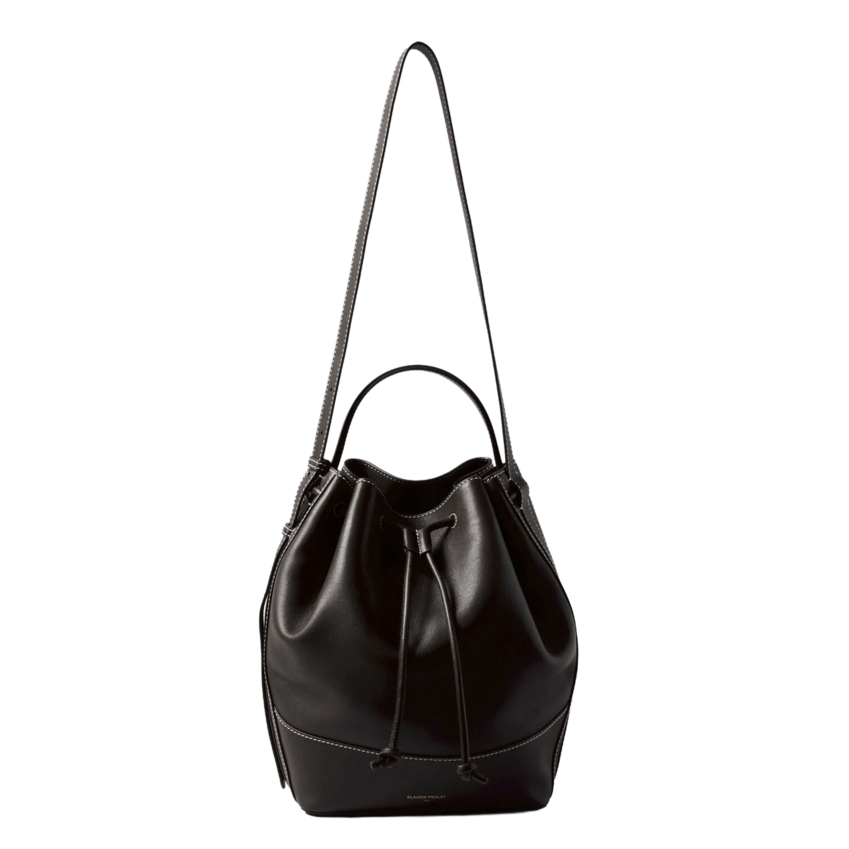 Sac Bandoulière Mini Claudie Pierlot En Cuir Rouge - Neuf Avec étiquettes - Doré