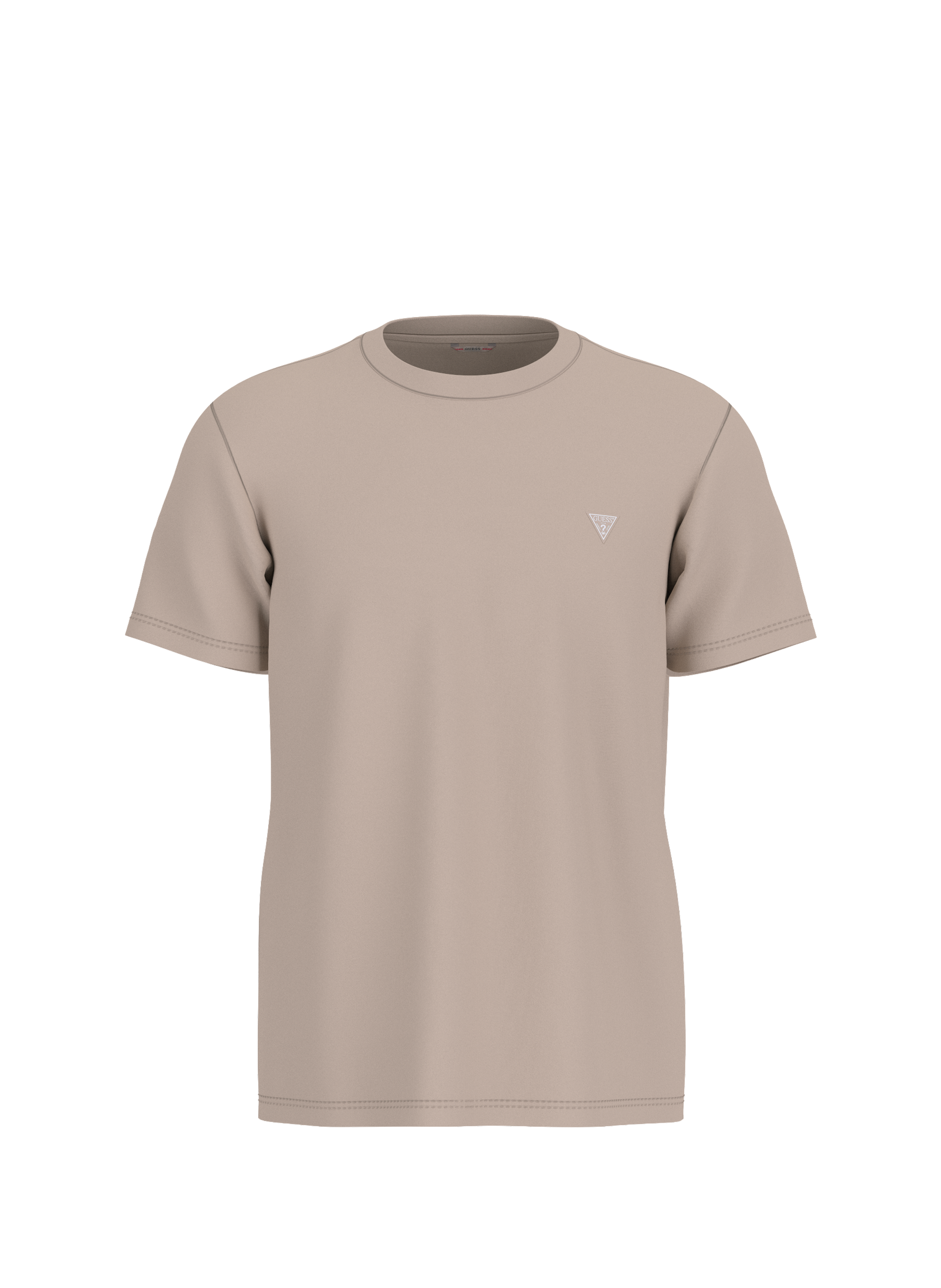 Cotton Logo T-shirt GUESS Brown