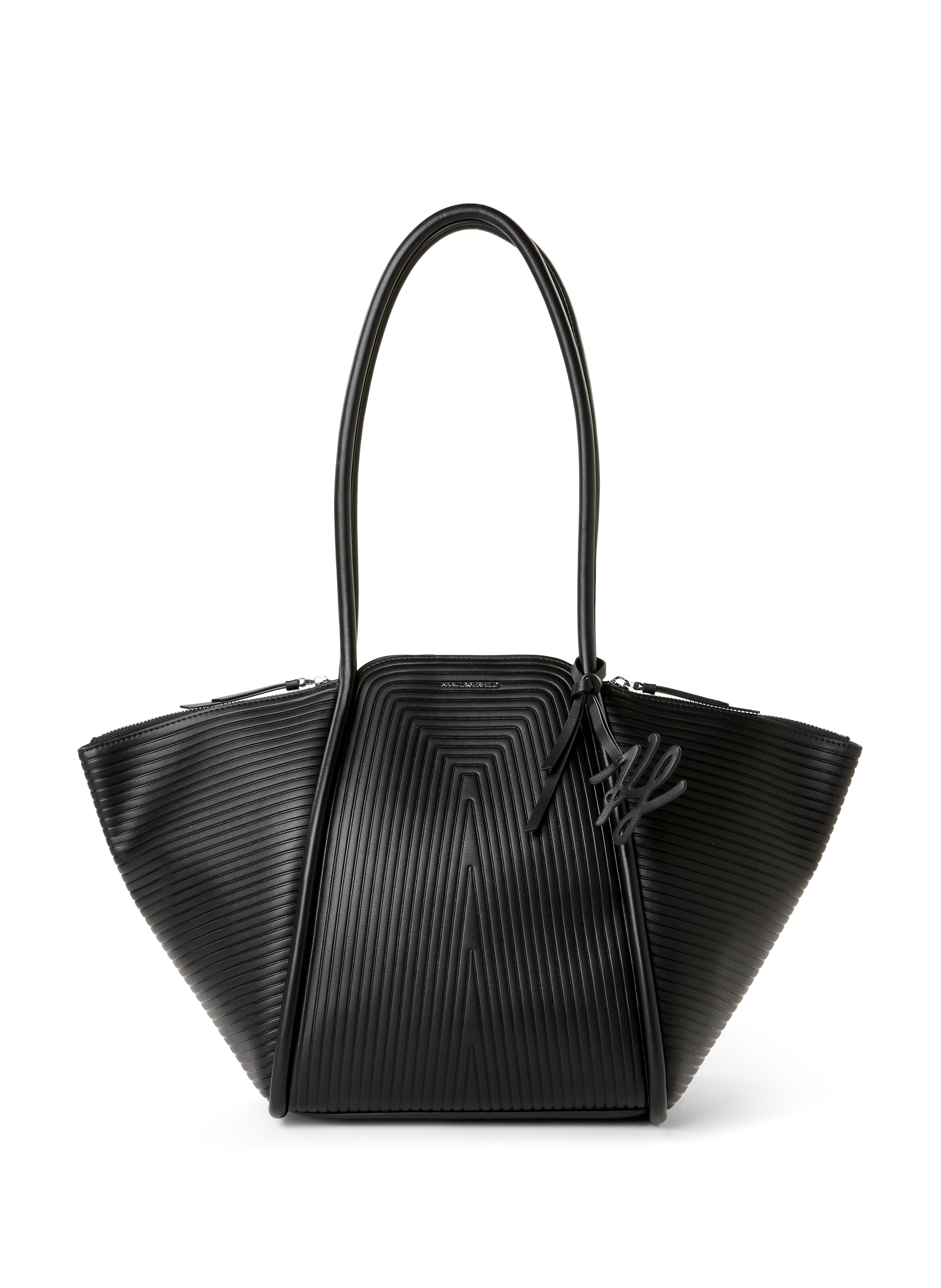 KARL LAGERFELD Zippered shoulder bag Black