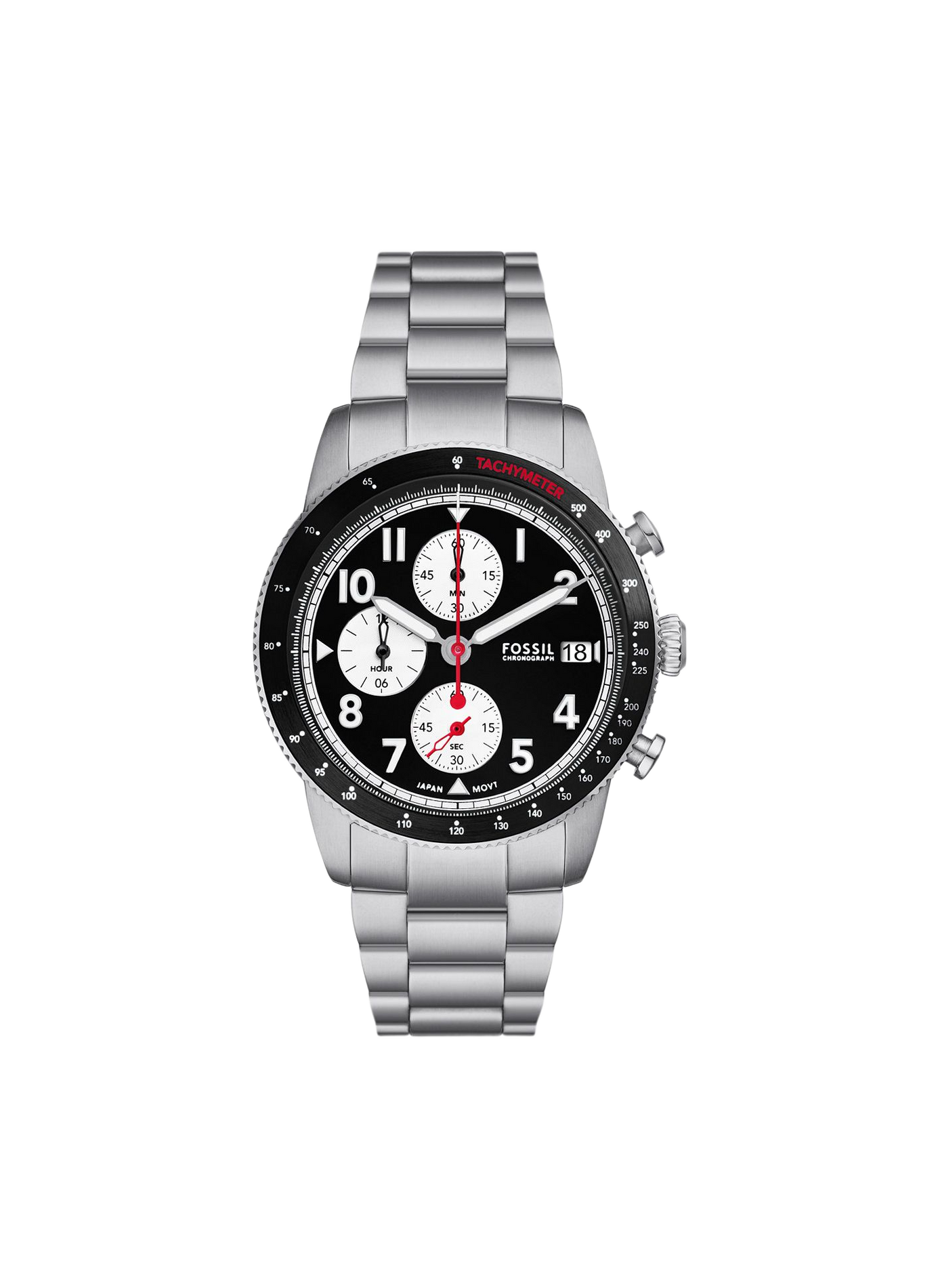 Quartz steel watch FOSSIL Black