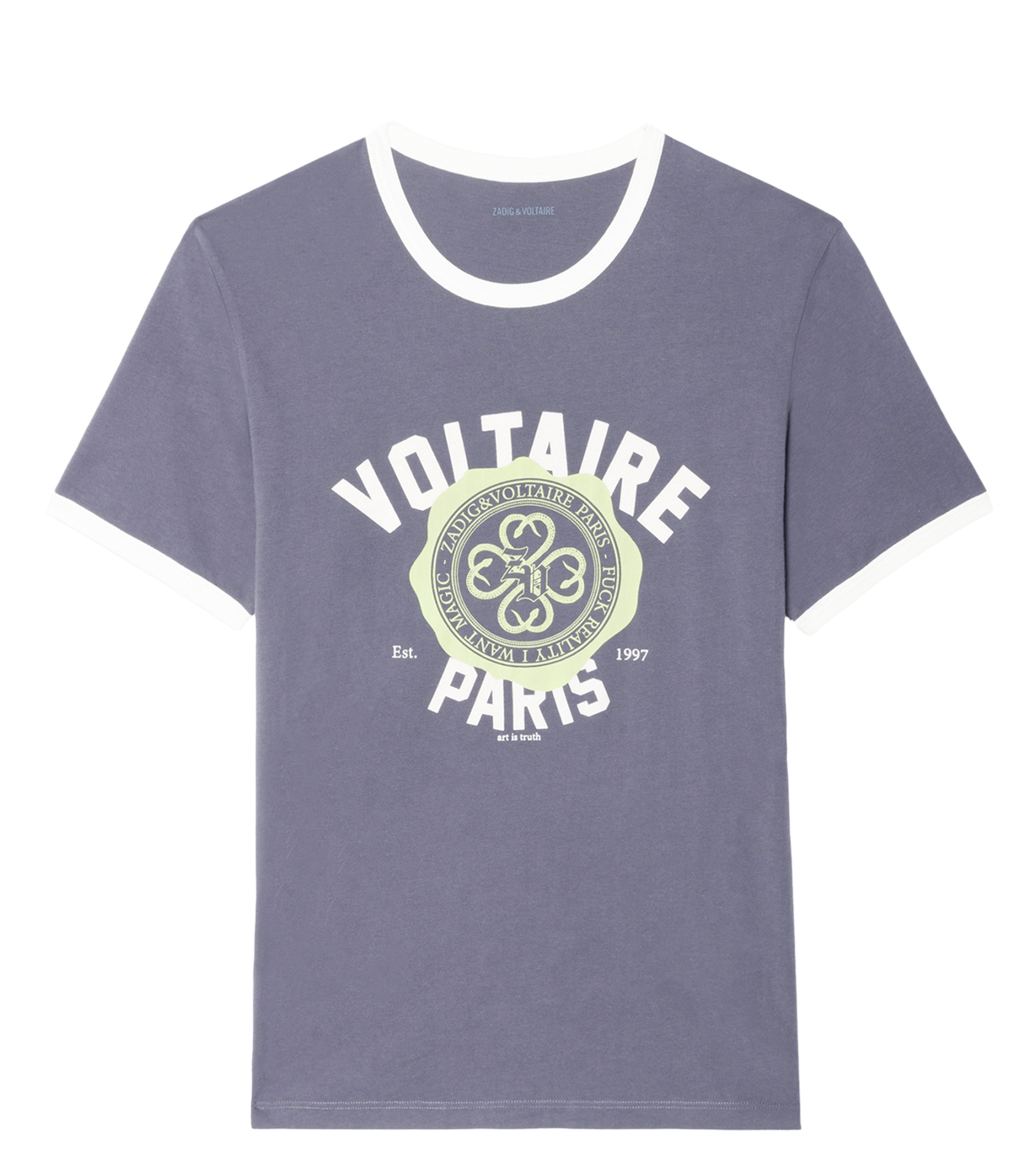 Tee-shirt col rond en coton woody ZADIG&VOLTAIRE Bleu