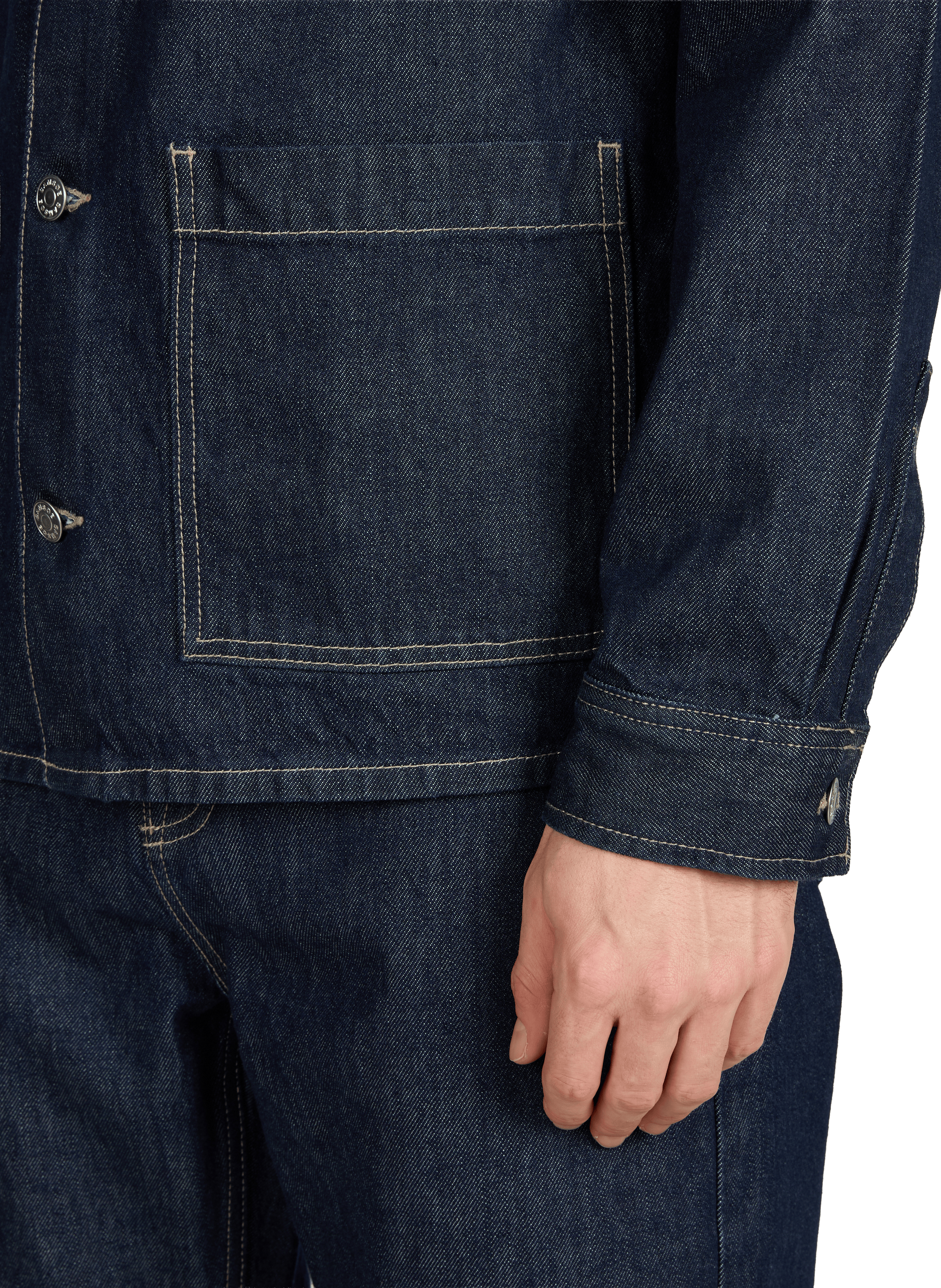 Chemise denim col classique en coton biologique SAMSOE SAMSOE Bleu