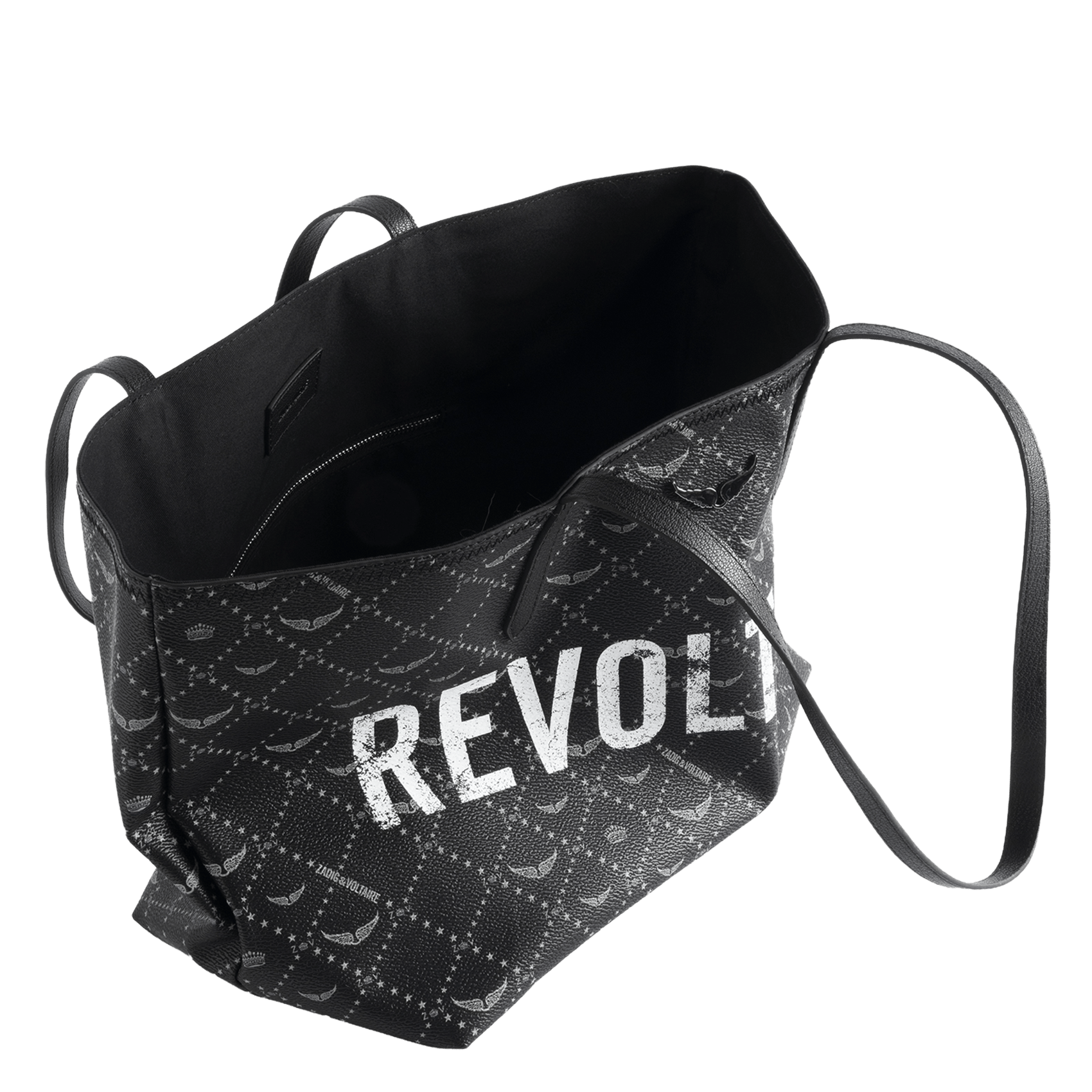 Sac cabas toile monogramme imprimé z shopper ZADIG&VOLTAIRE Noir