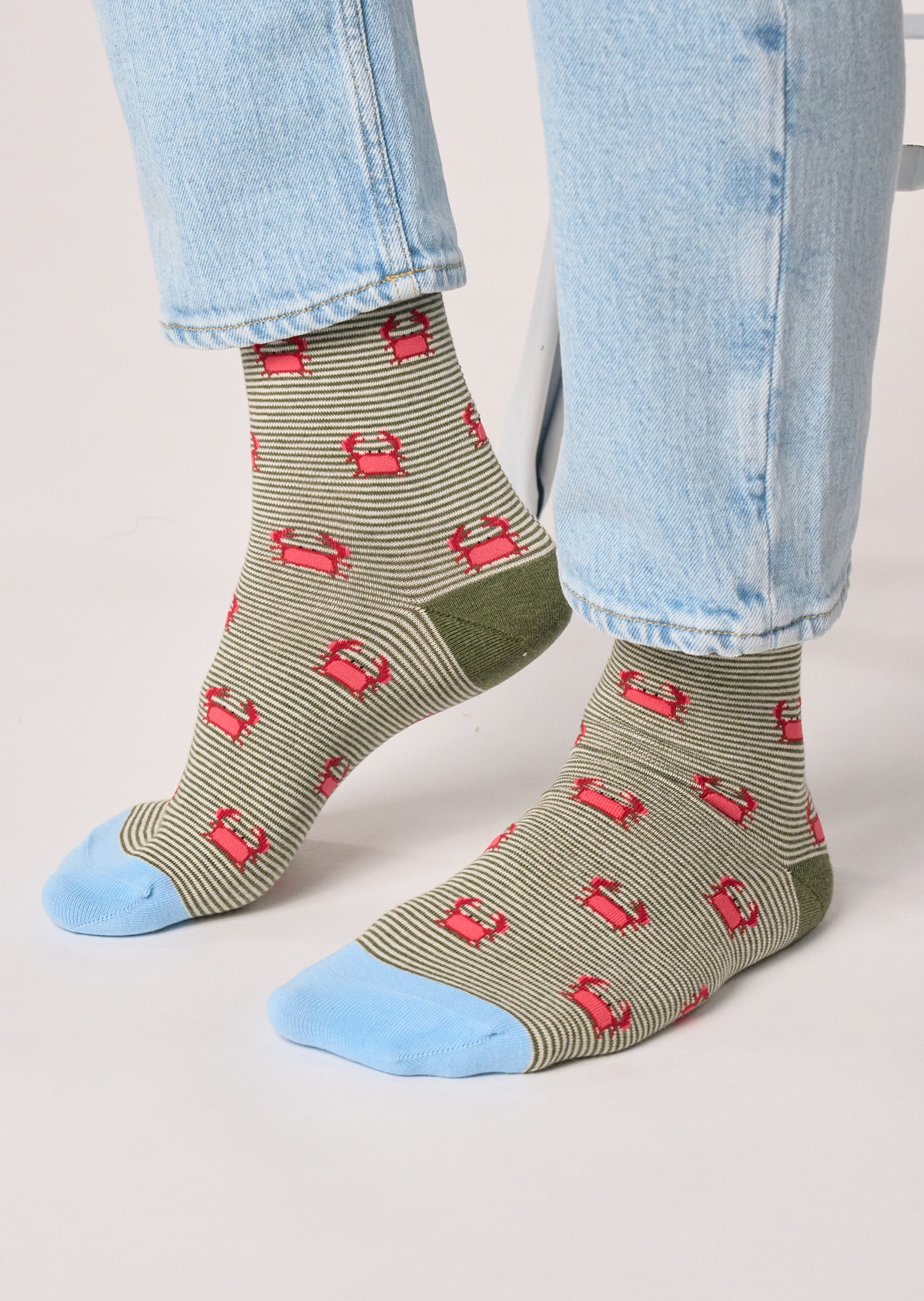 Chaussettes en coton peigné animaux BILLYBELT Kaki