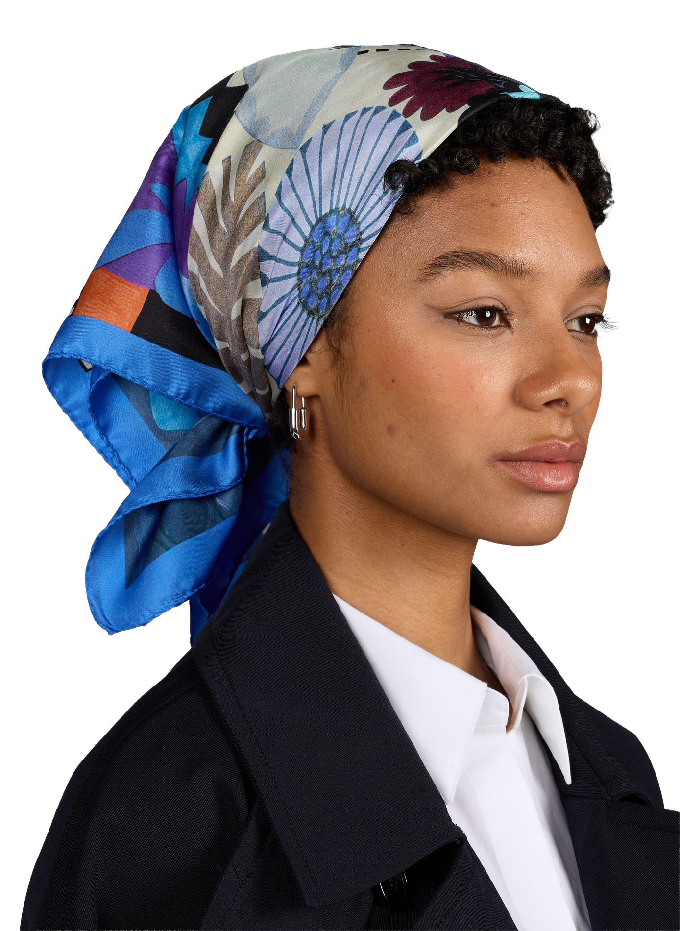 Carré de soie imprimé AU PRINTEMPS PARIS Multicolore