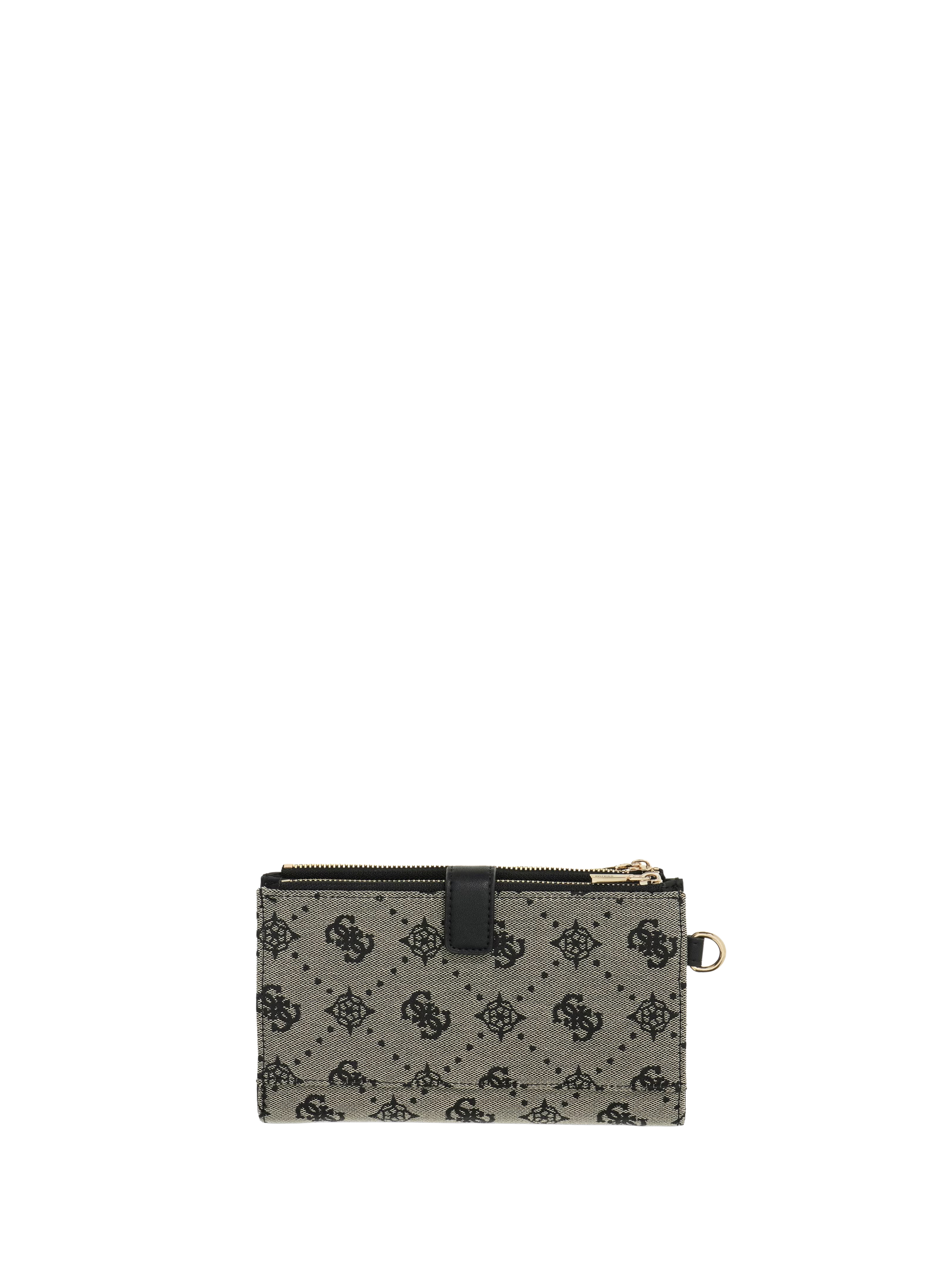 Portefeuille logotypé avec zip GUESS Noir