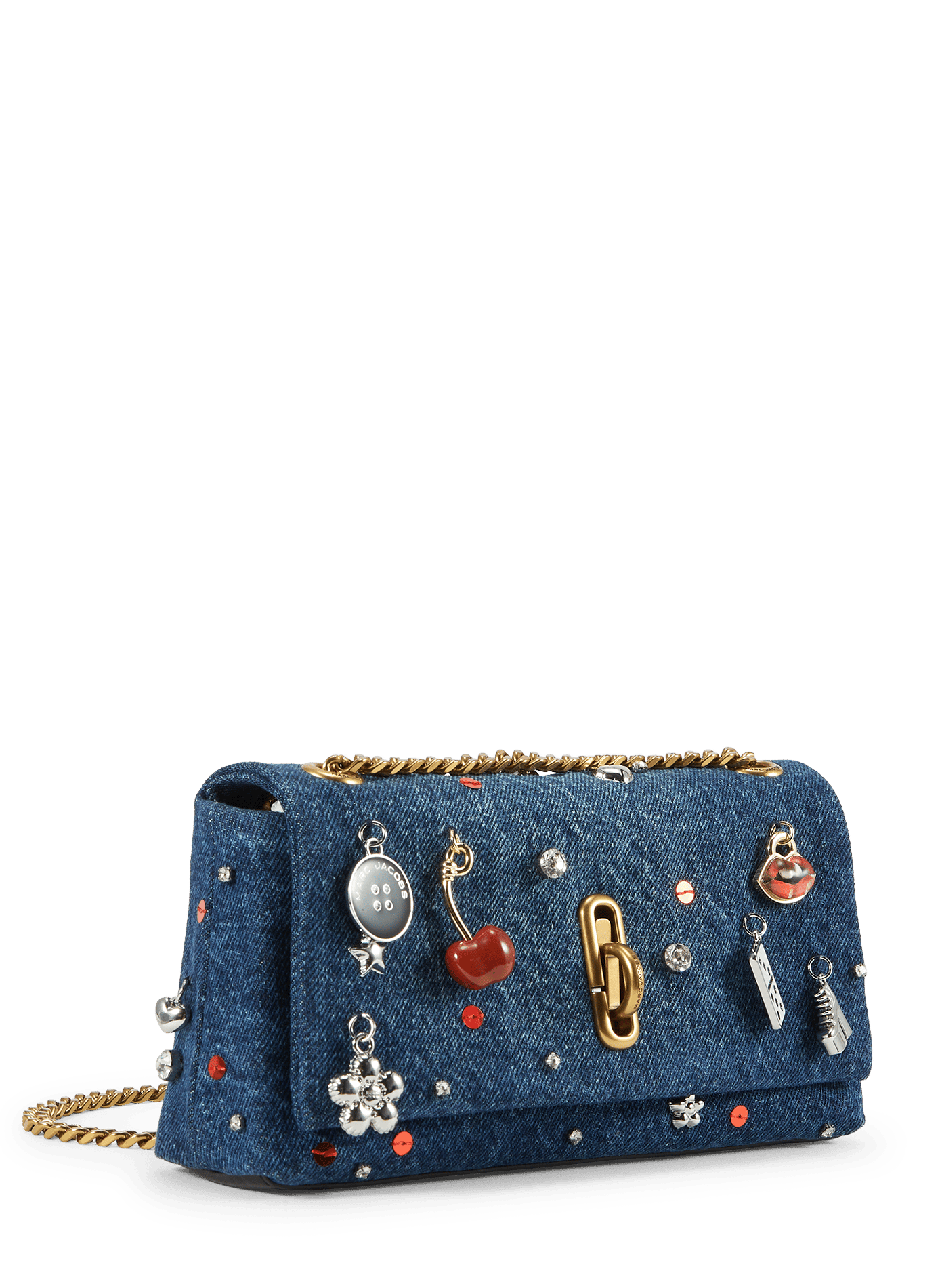 Mini bag Trinket Charm Denim Dual Chain MARC JACOBS Blue