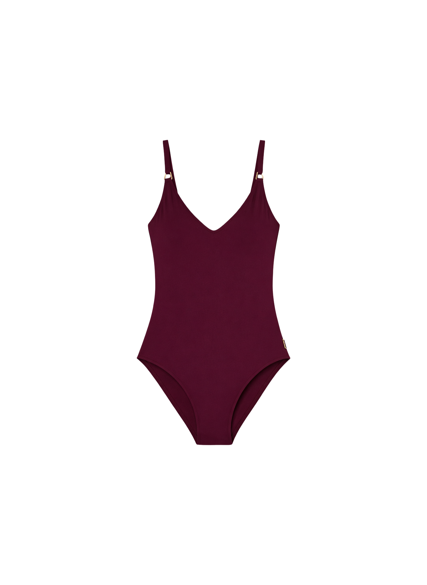 Maillot de bain une pièce décolleté en U SHAN Rouge