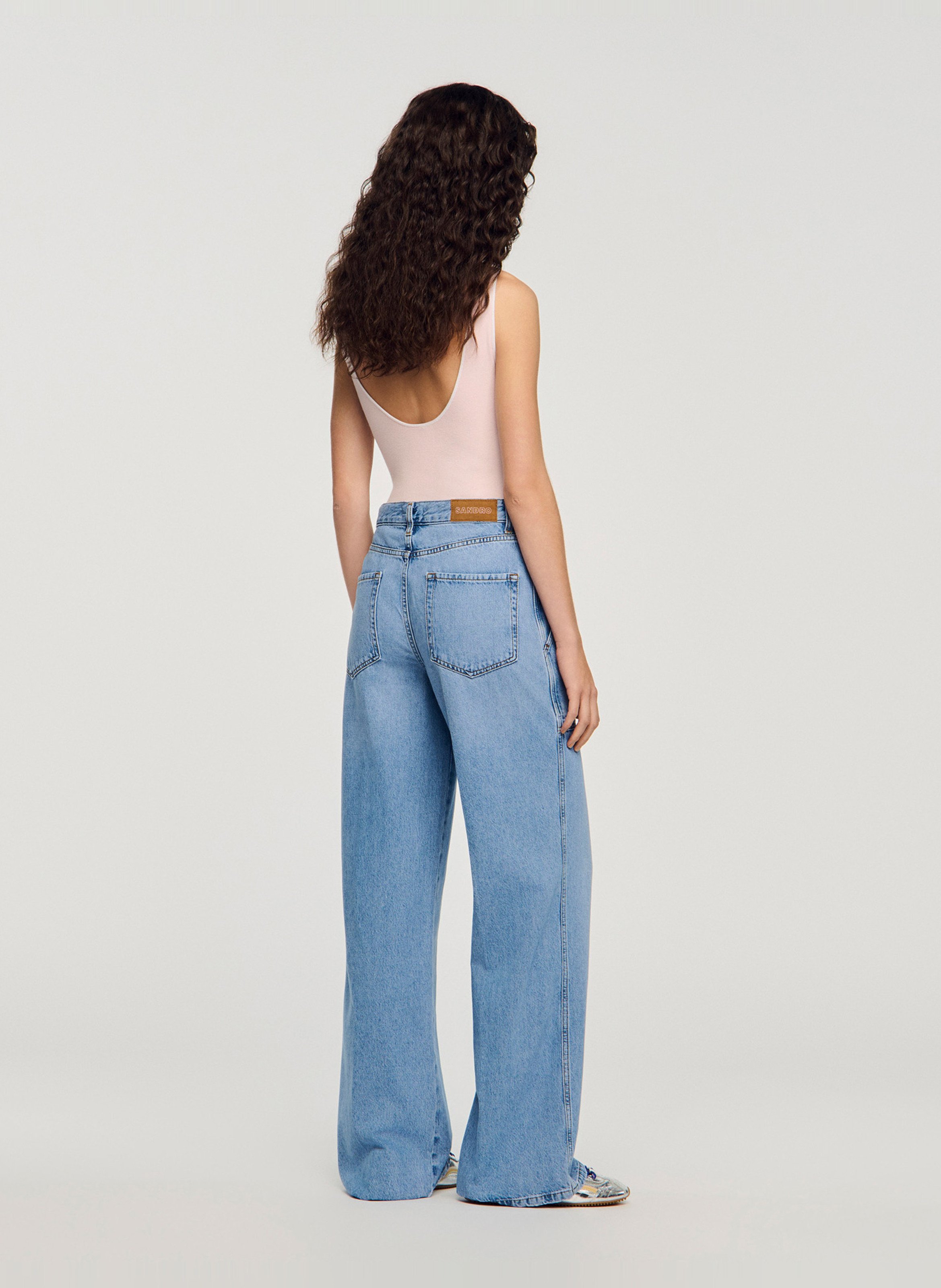 Jean large délavé SANDRO Bleu