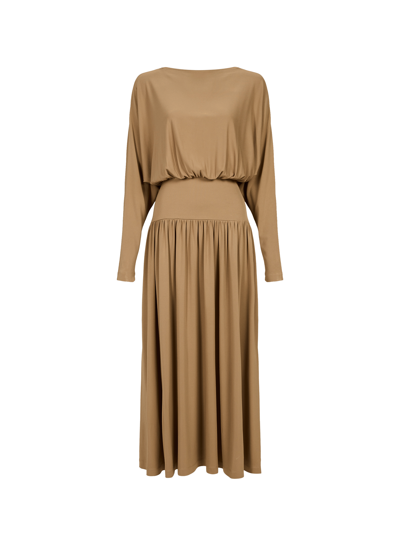 Robe manches longues à col bateau TOTEME Marron