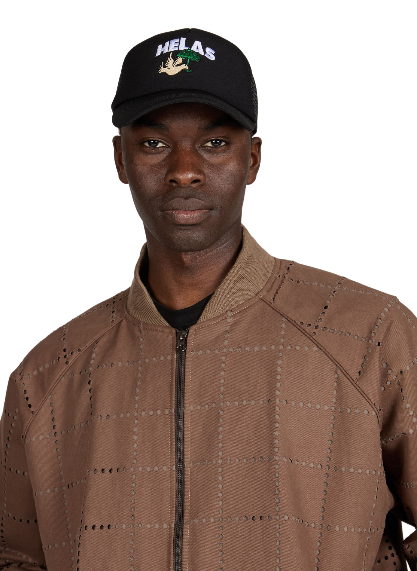 Casquette à logo brodé en coton HELAS CAPS Noir