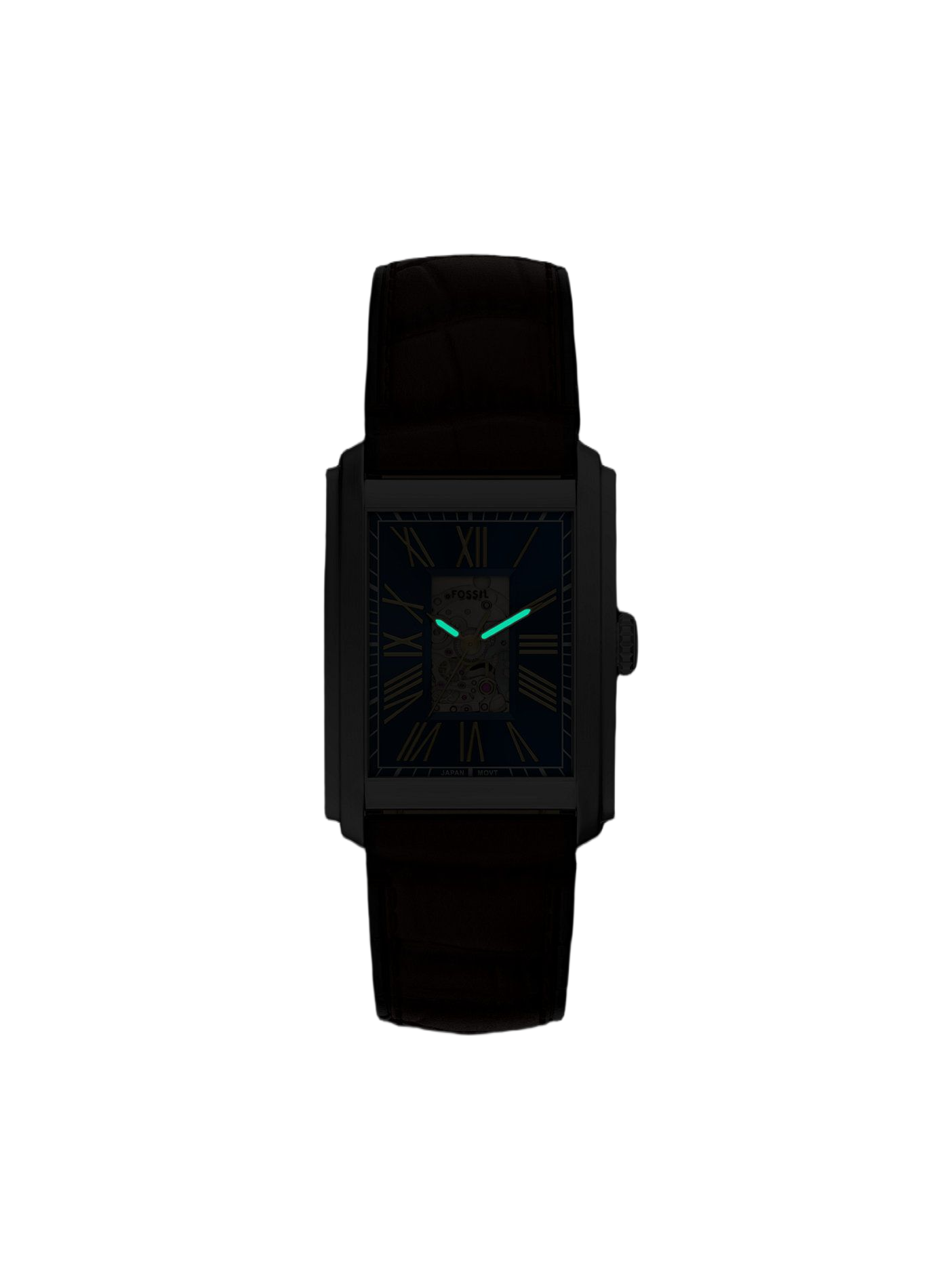 Montre analogique Automatic en cuir FOSSIL Bleu