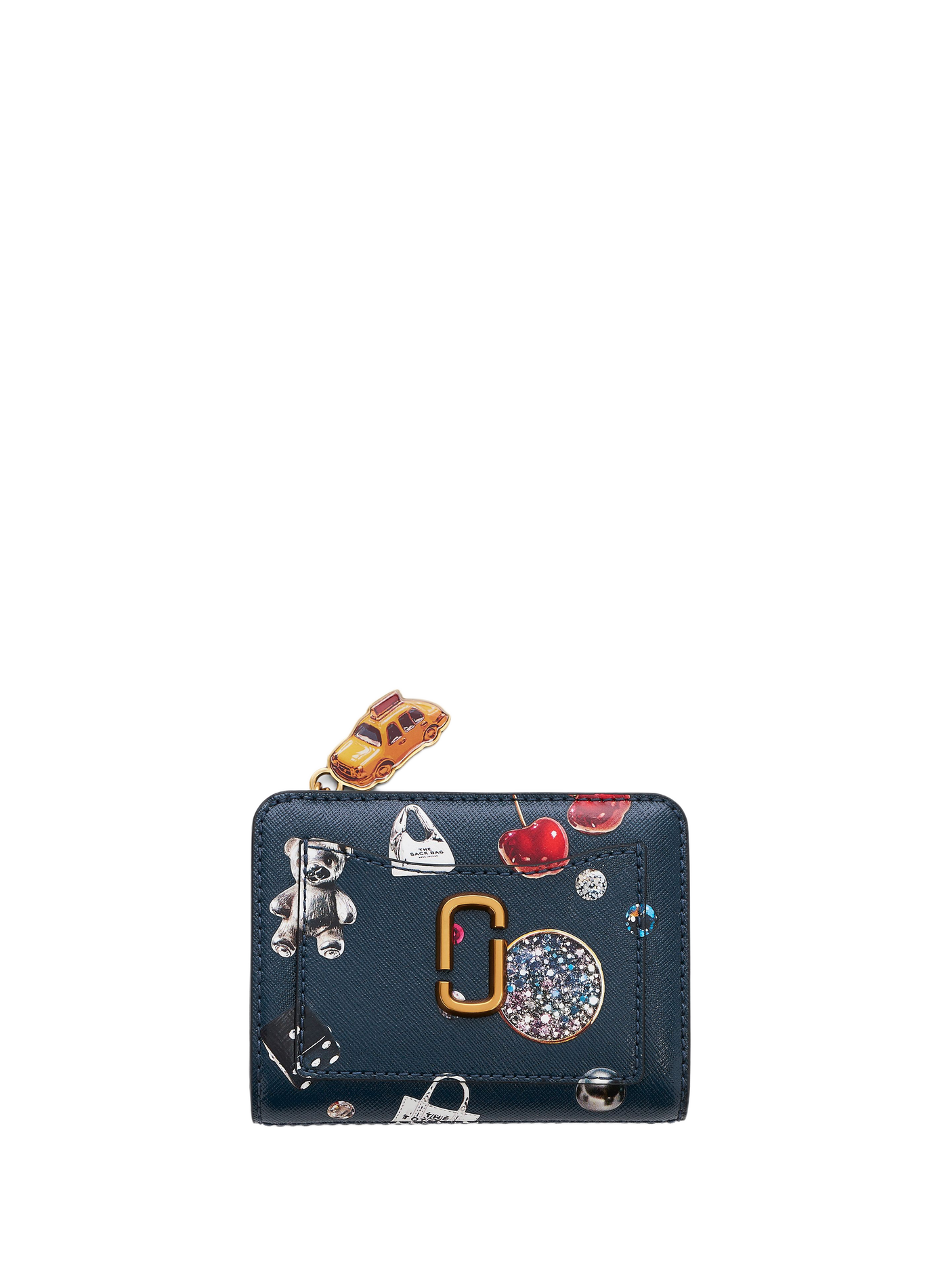 Portefeuille The Trinket Utility Snapshot Mini en cuir MARC JACOBS Bleu