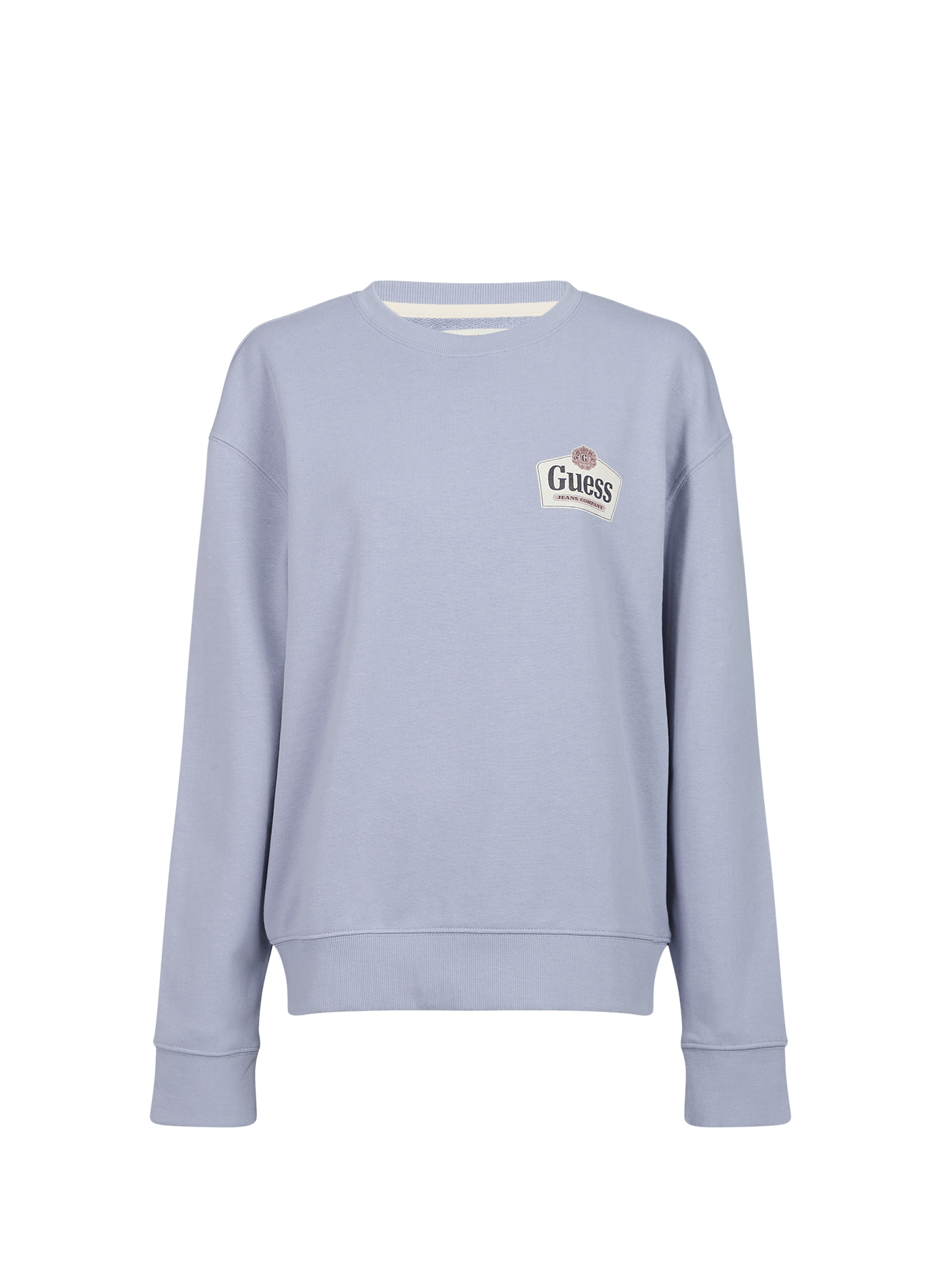 Straight cotton sweatshirt GUESS Purple