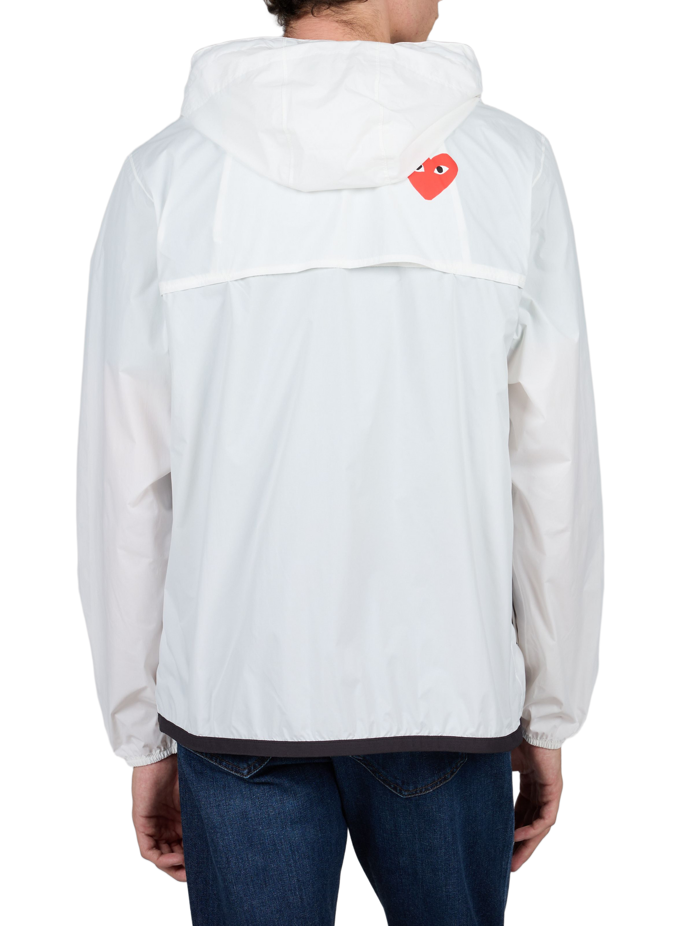 Veste légère à patch cœur COMME DES GARCONS PLAY Blanc