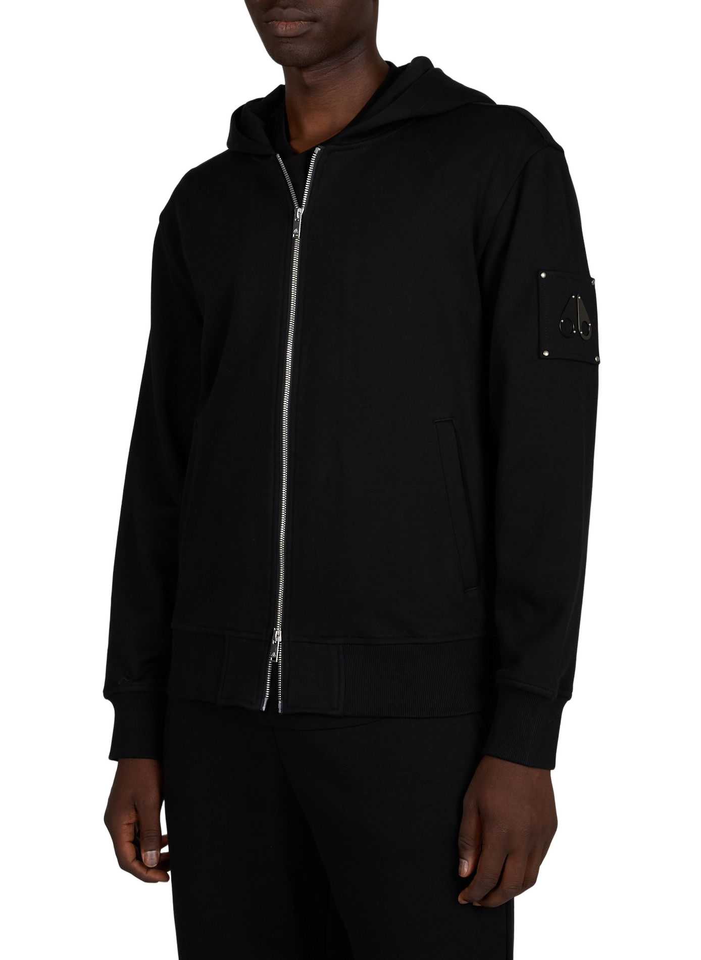 Oversized cotton hoodie sweatshirt MOOSE KNUCKLES Black
