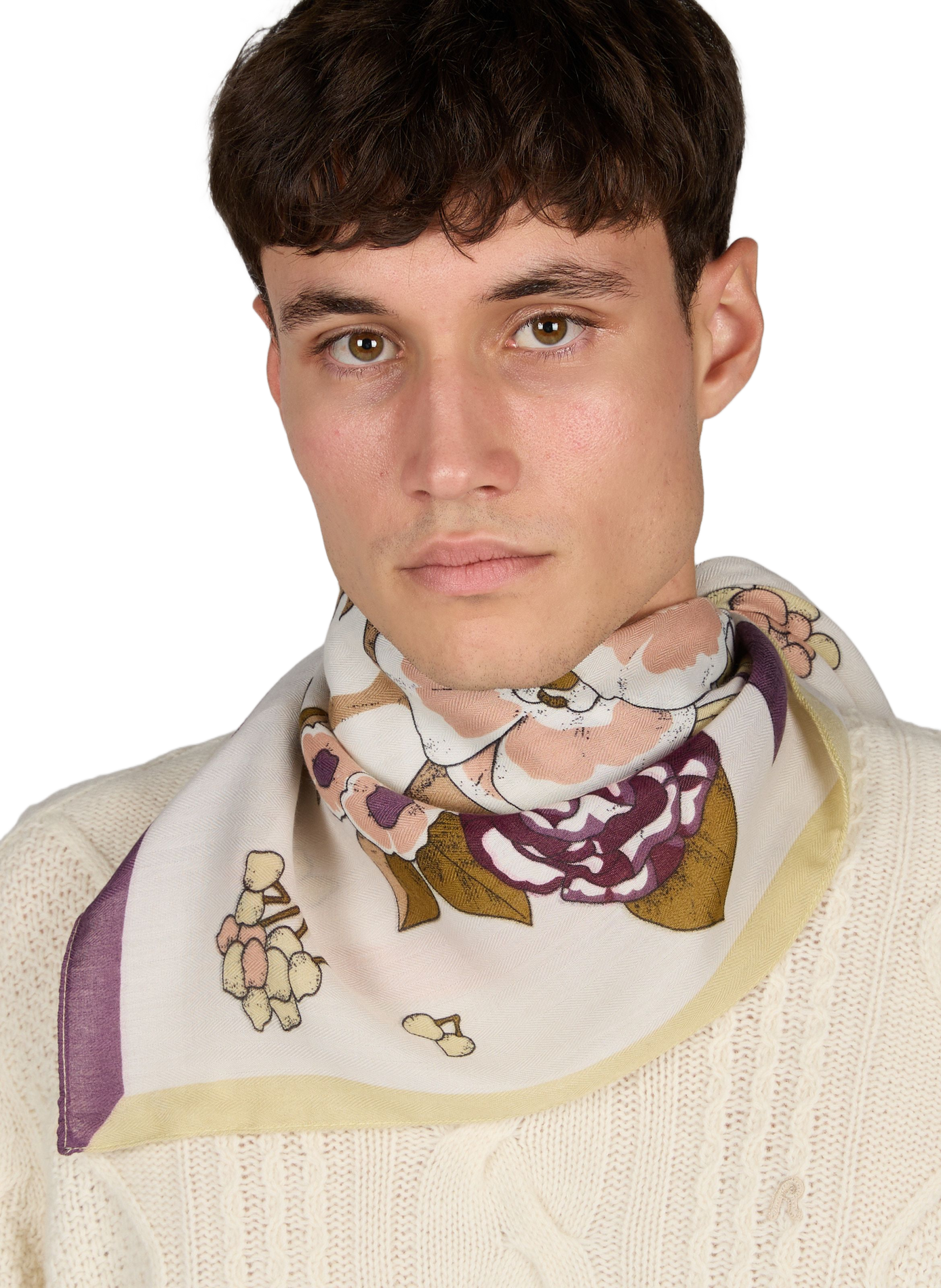 Schal mit Blumenprint AU PRINTEMPS PARIS Mehrfarbig