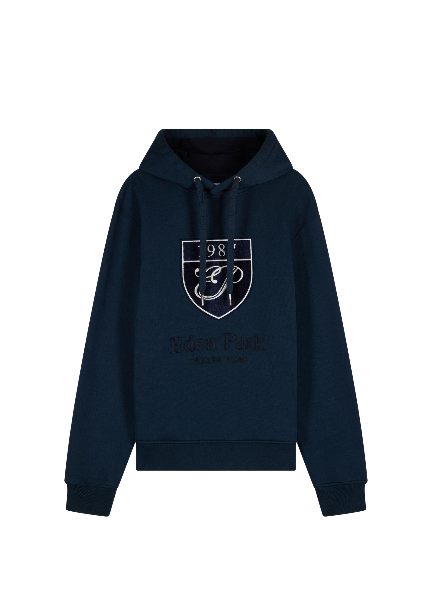 Gerade geschnittener Hoodie aus Baumwolle EDEN PARK Grau