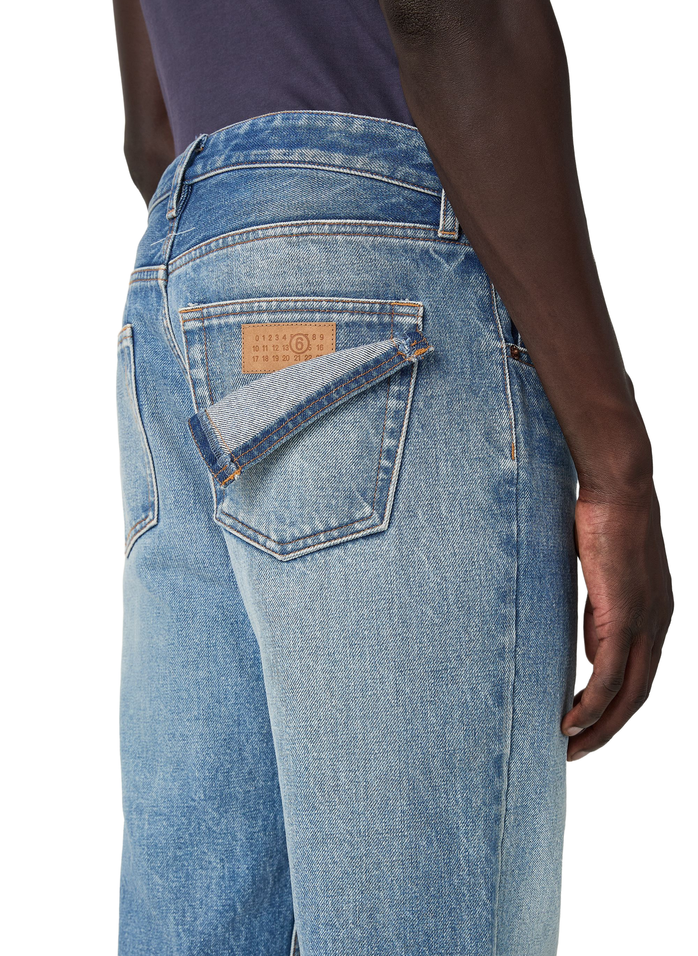 Jean droit en coton MAISON MARGIELA Bleu