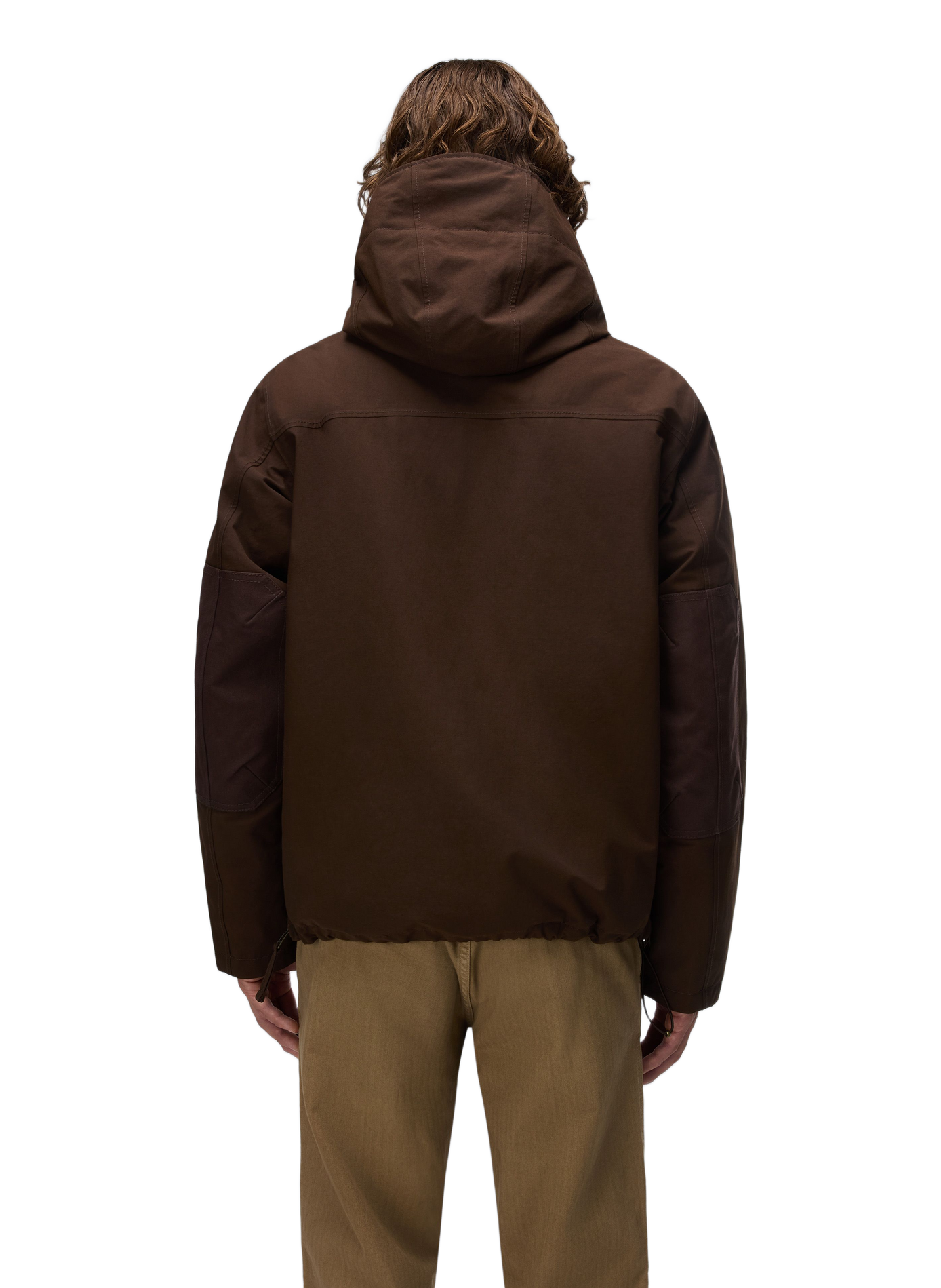 Plain oversized hooded parka NAPAPIJRI Brown