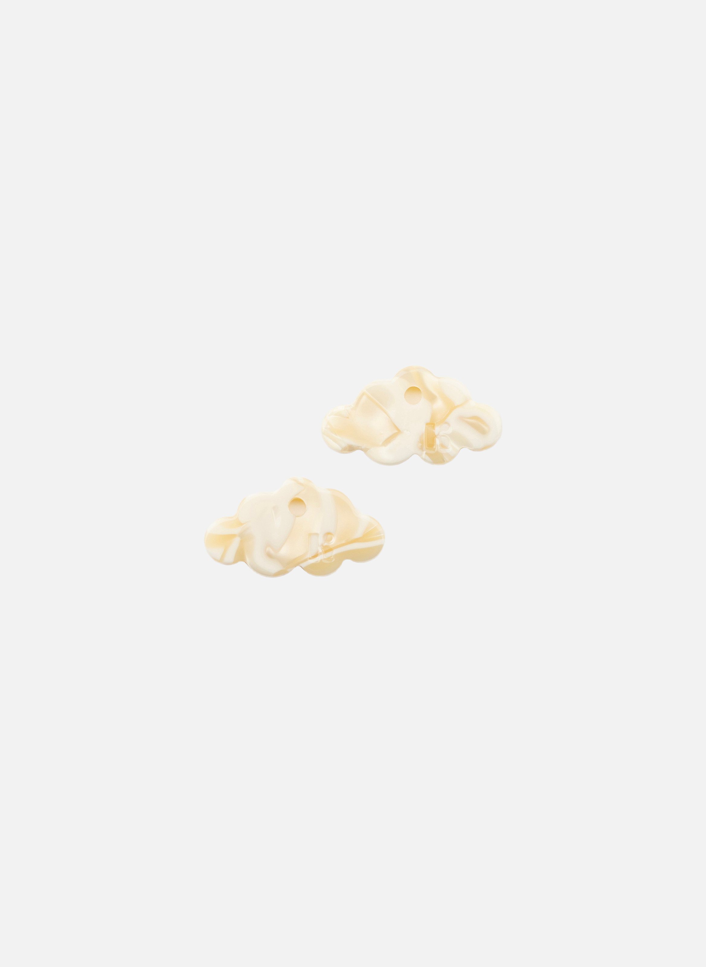 Charms nuage en acétate de cellulose KURAGE GINZA Beige