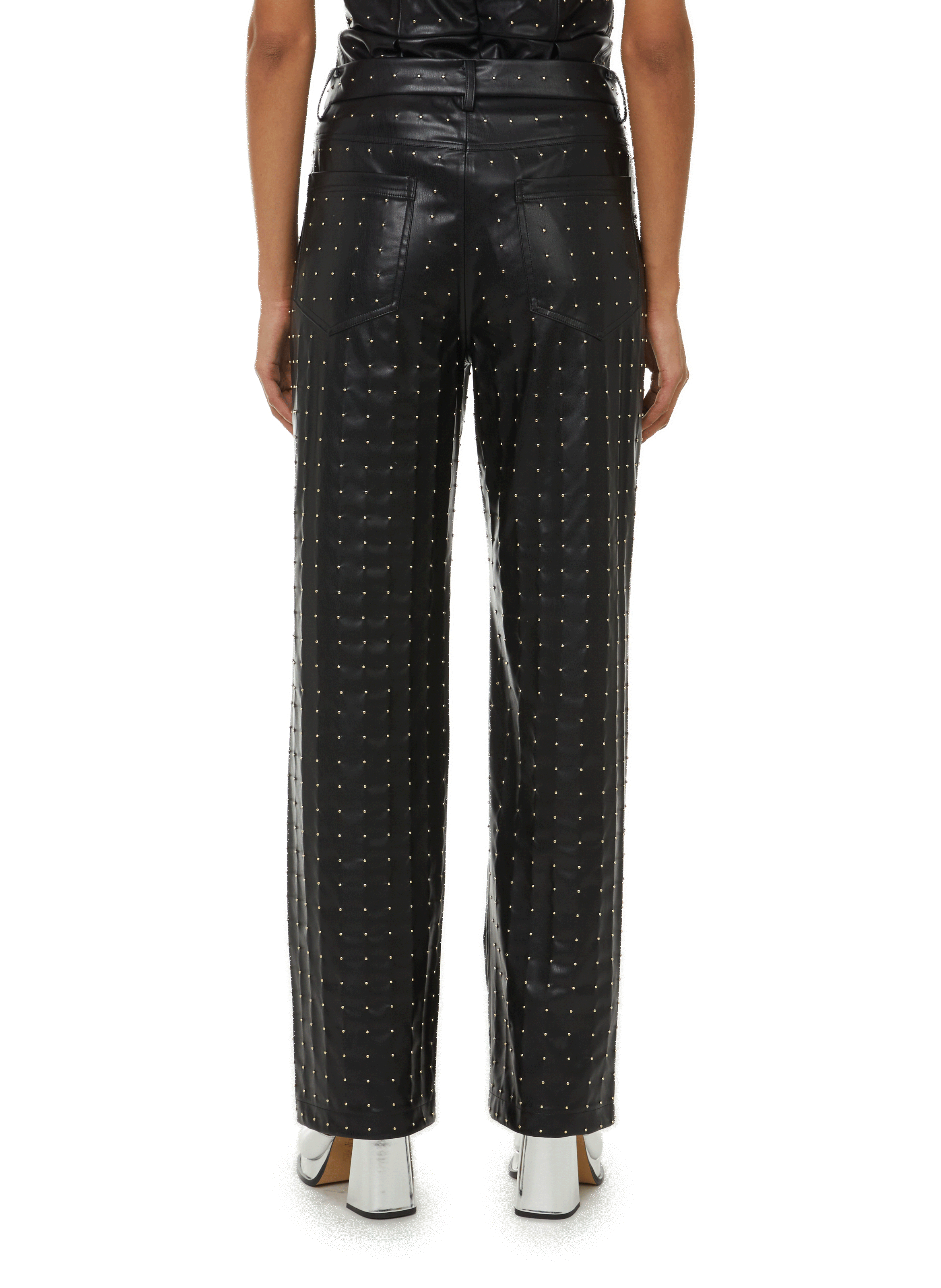 Pantalon clouté Noir