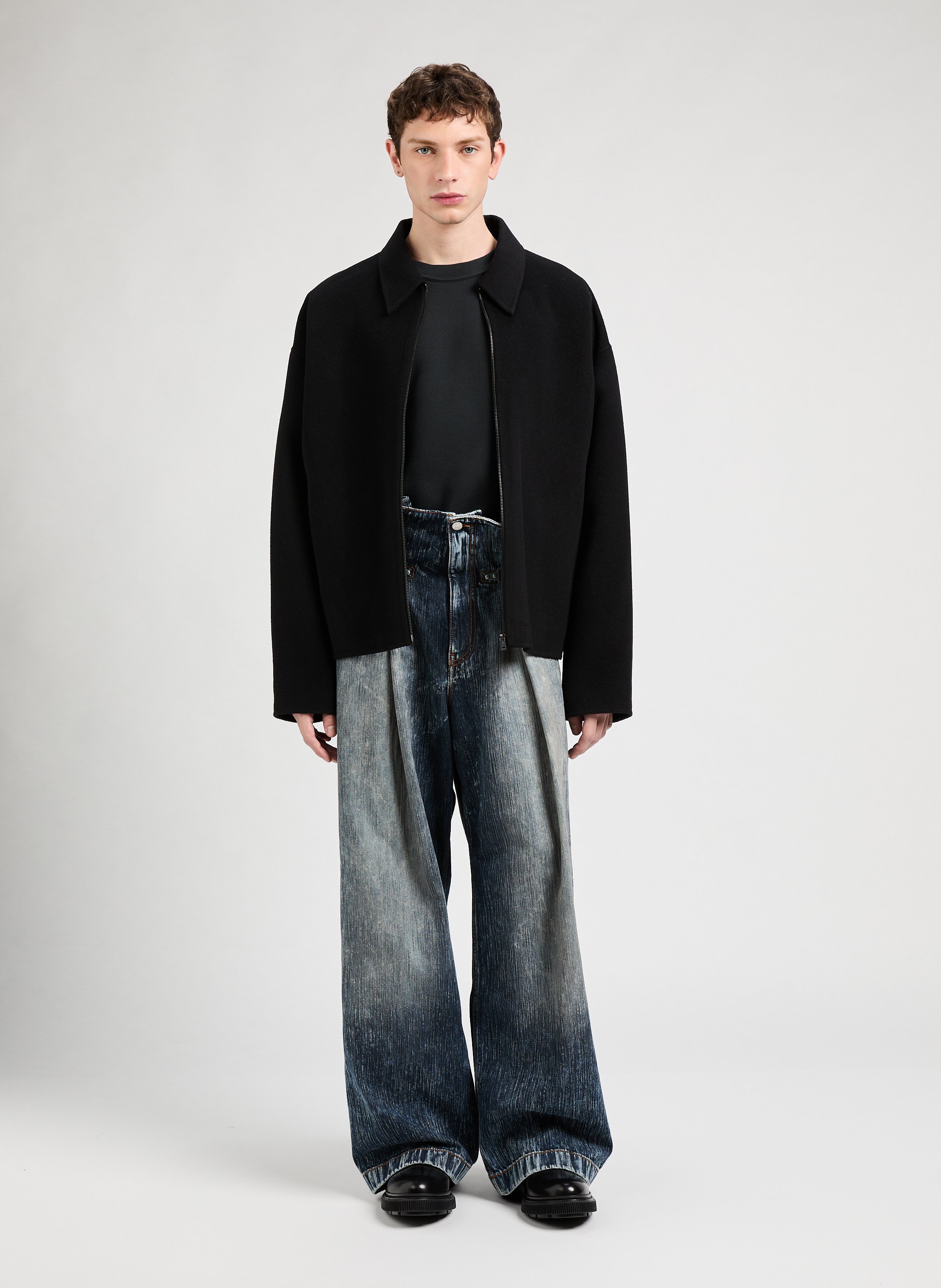 Jean ample en coton ACNE STUDIOS Gris