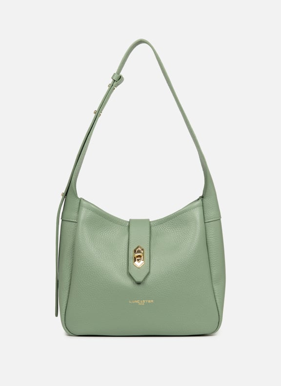 Petit sac seau - top double Vert by LANCASTER LANCASTER Petit sac seau - top double Vert
