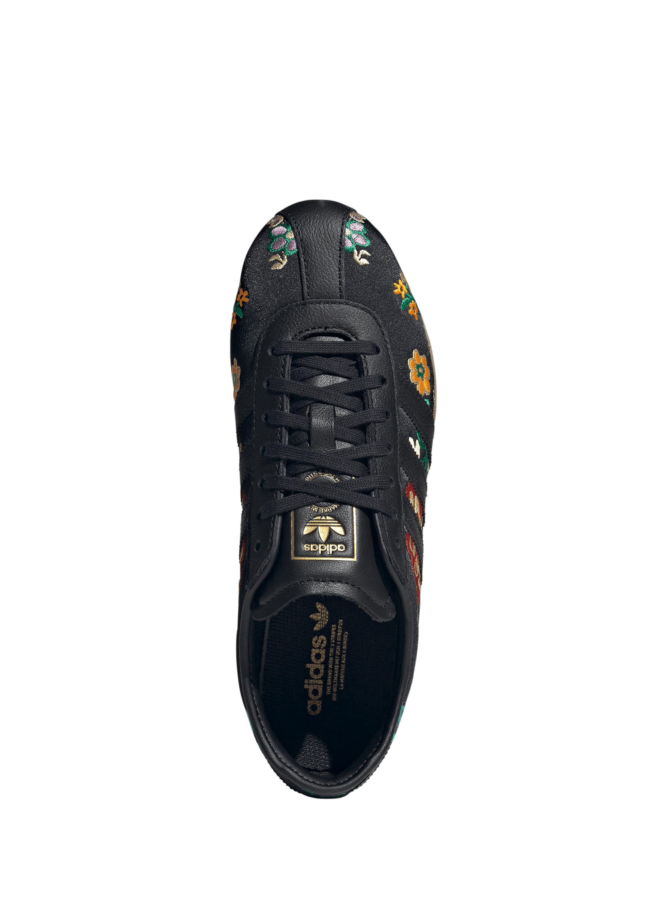 Embroidered floral sneakers ADIDAS Black