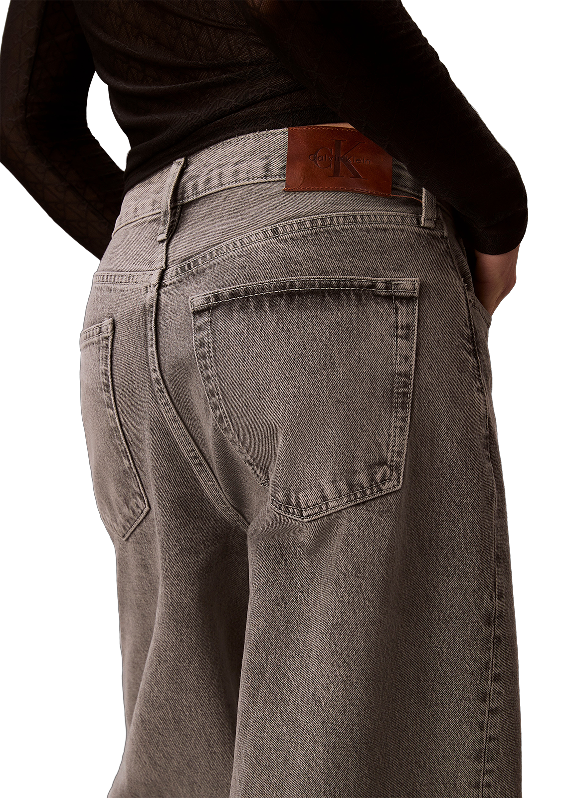 Wide cotton jeans CALVIN KLEIN Grey