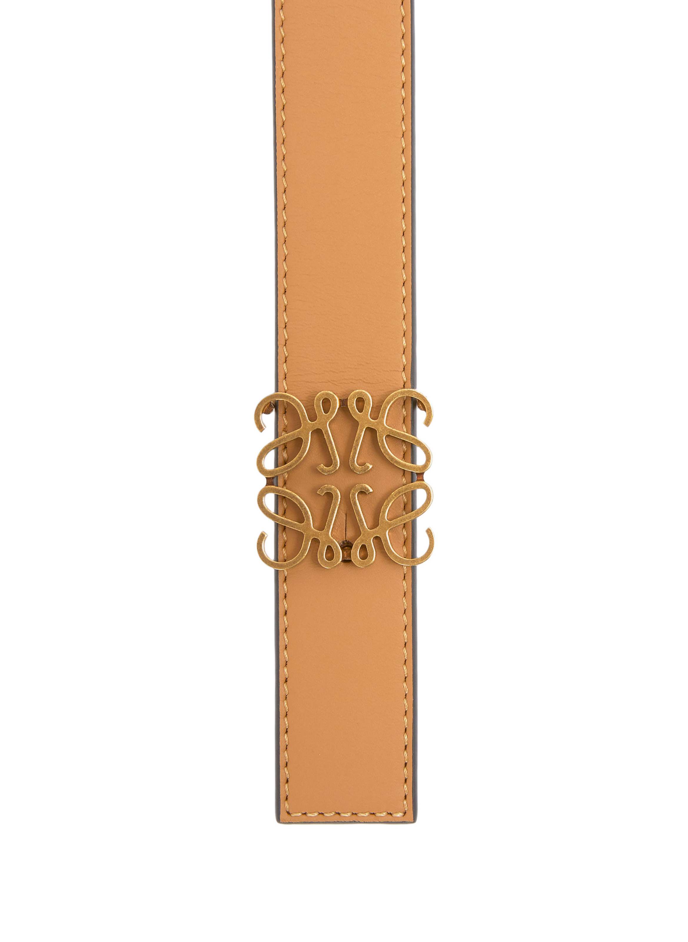 Reversible calf leather Anagram belt LOEWE Beige