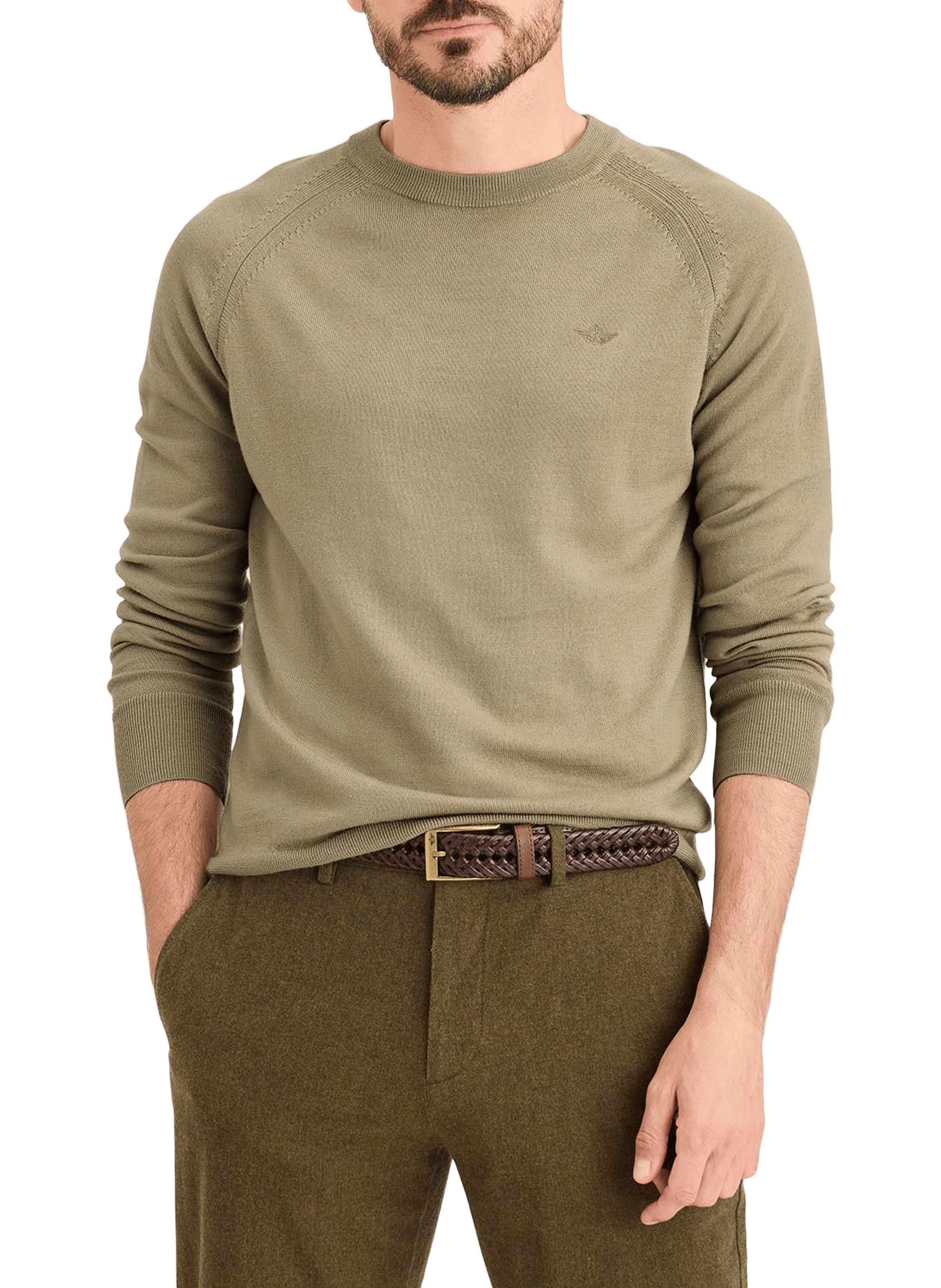 DOCKERS Straight cotton knit jumper Beige