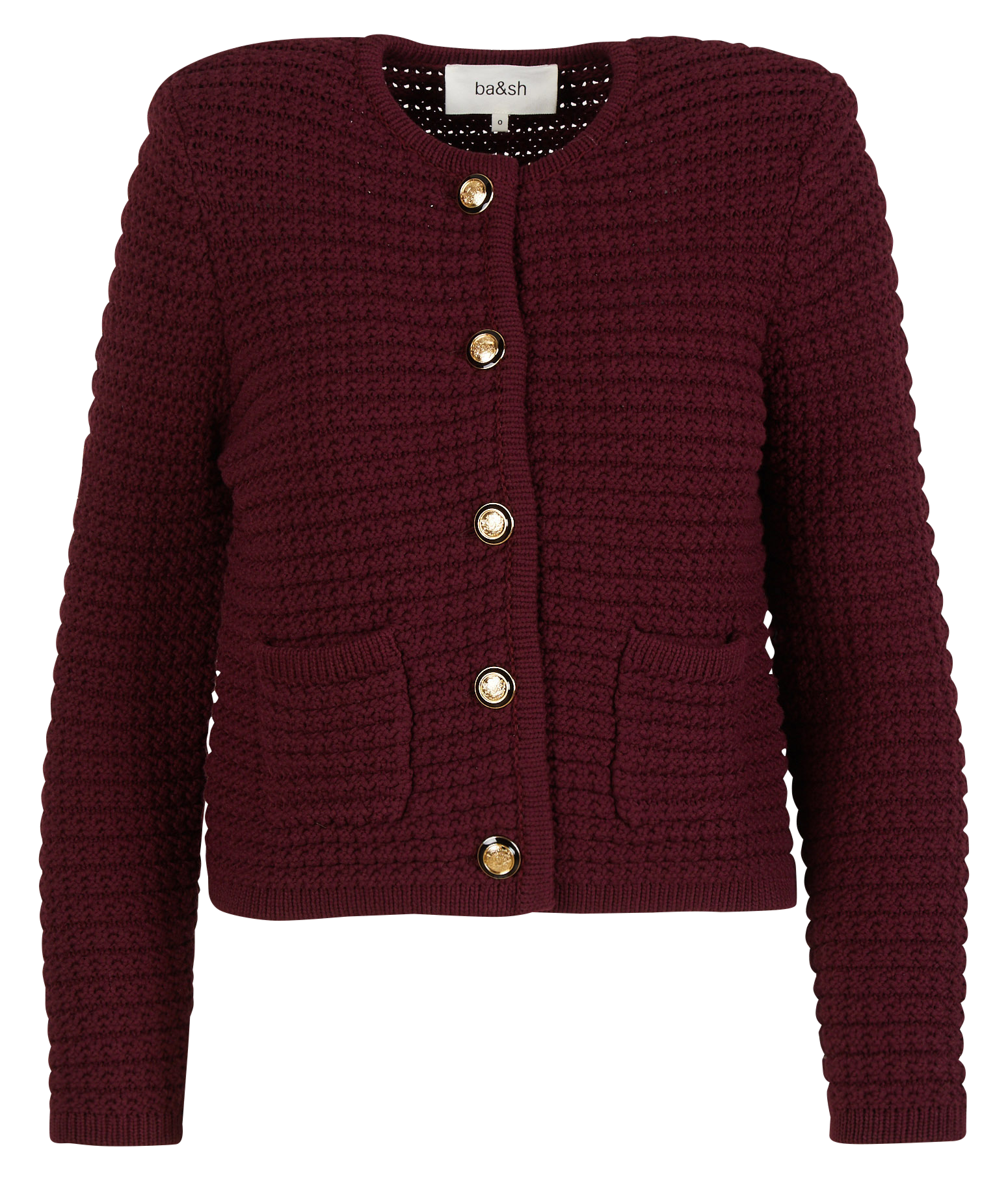 Gilet manches longues en coton mélangé gaspard BA&SH Violet