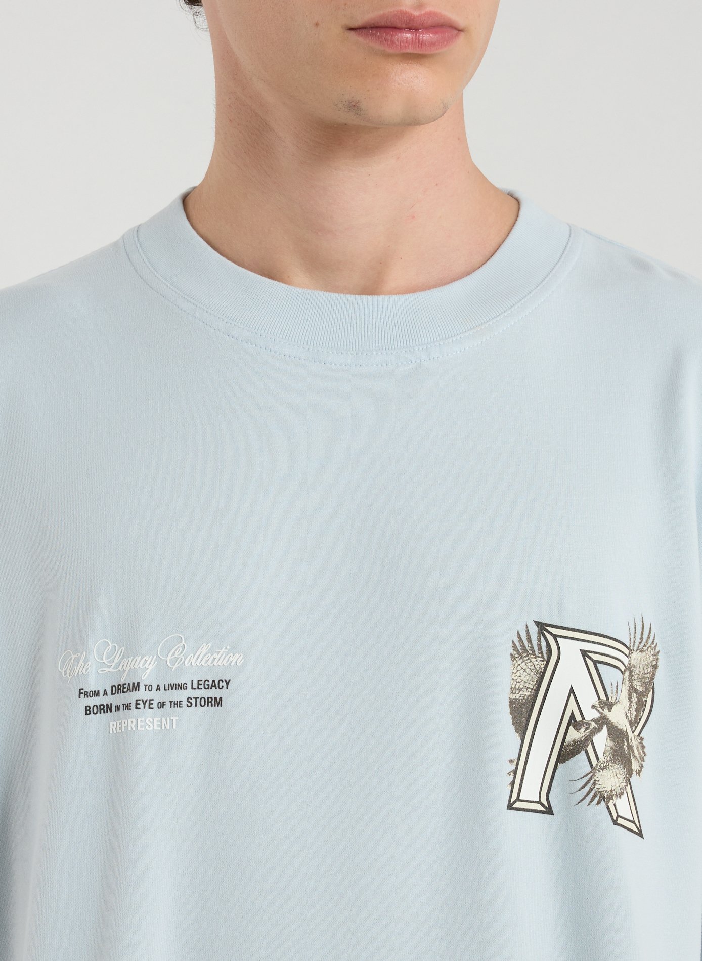 Biker-style cotton t-shirt REPRESENT Blue