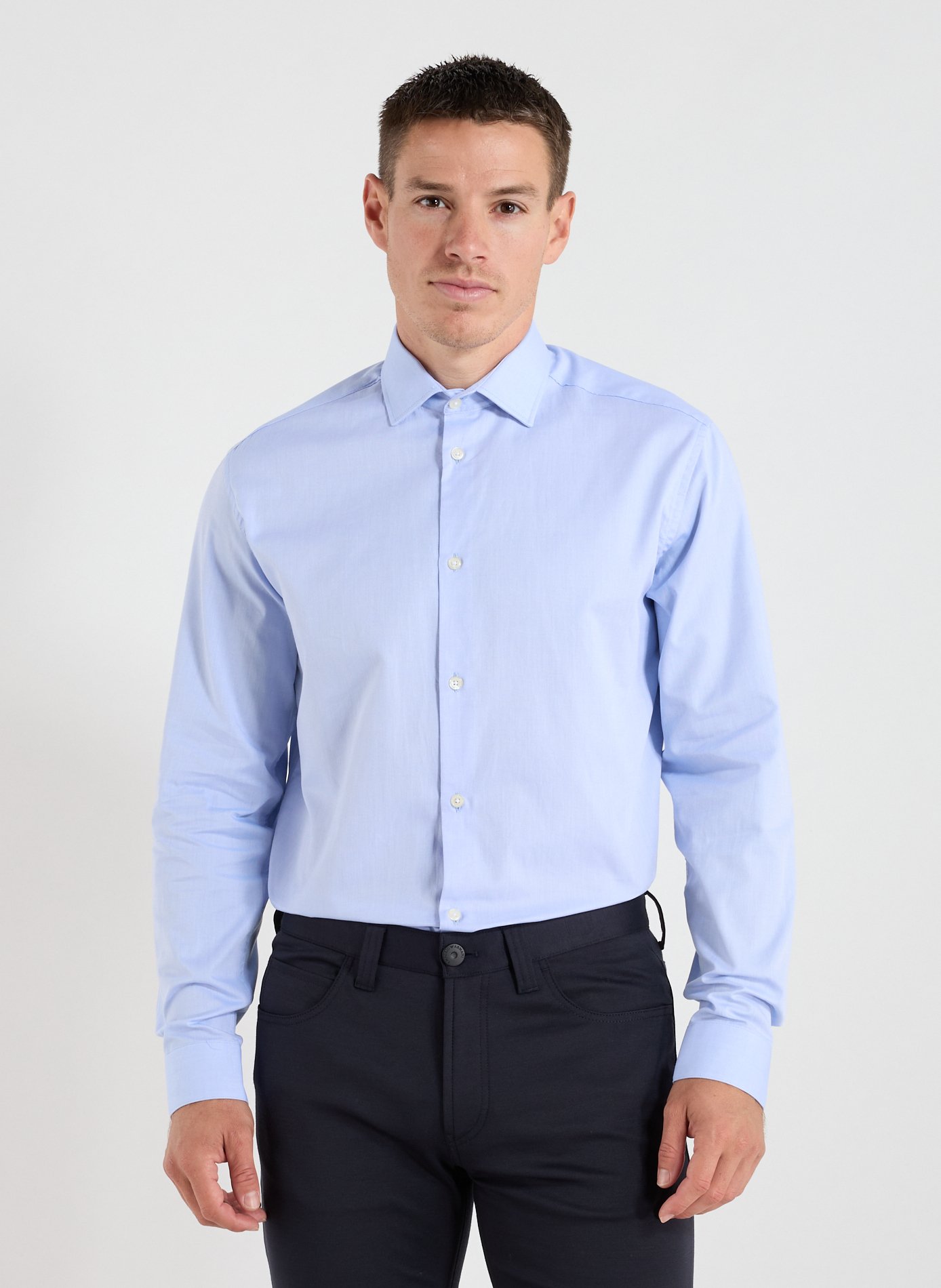 AU PRINTEMPS PARIS Straight Goot cotton shirt Blue