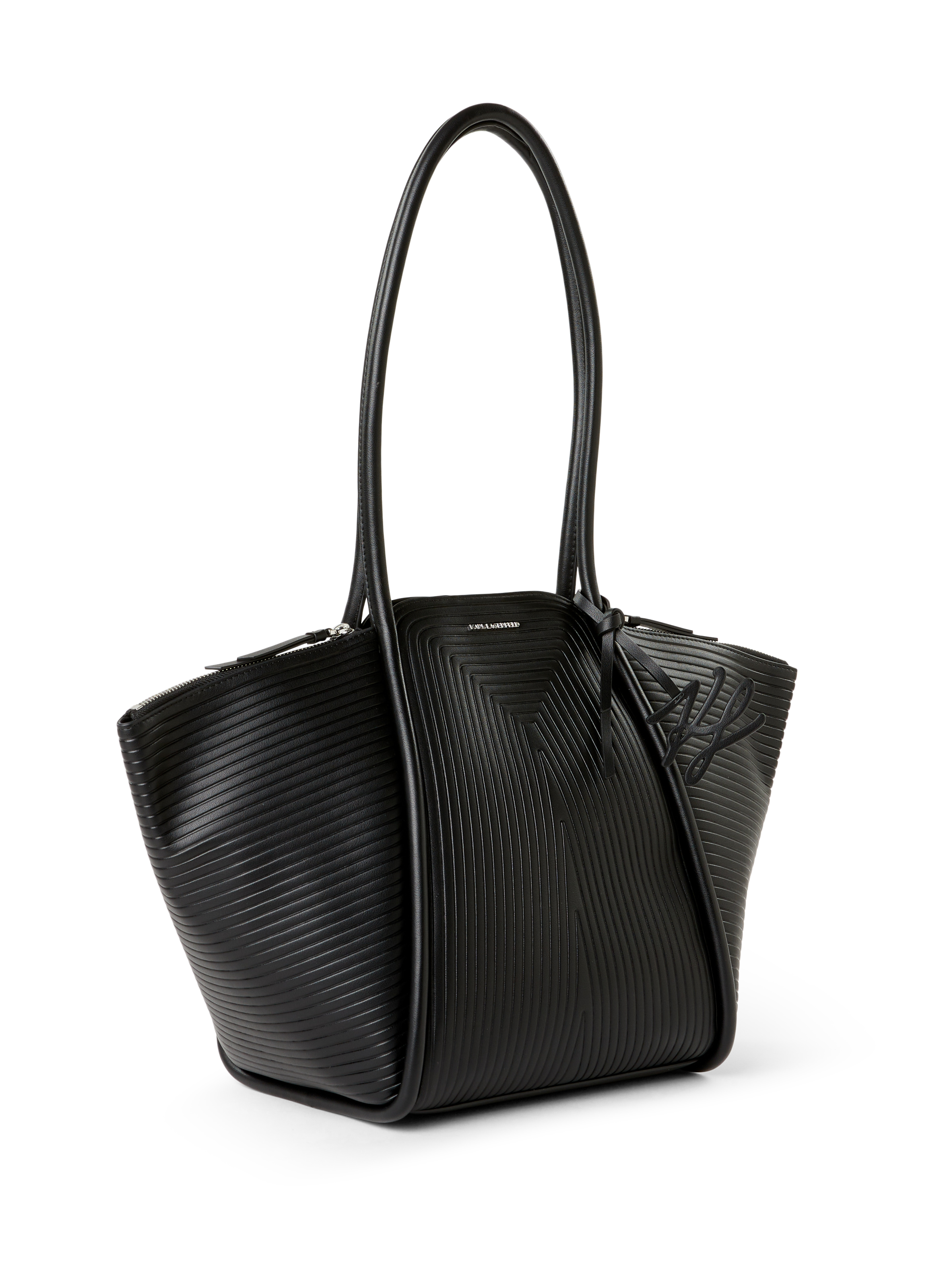 Zippered shoulder bag KARL LAGERFELD Black