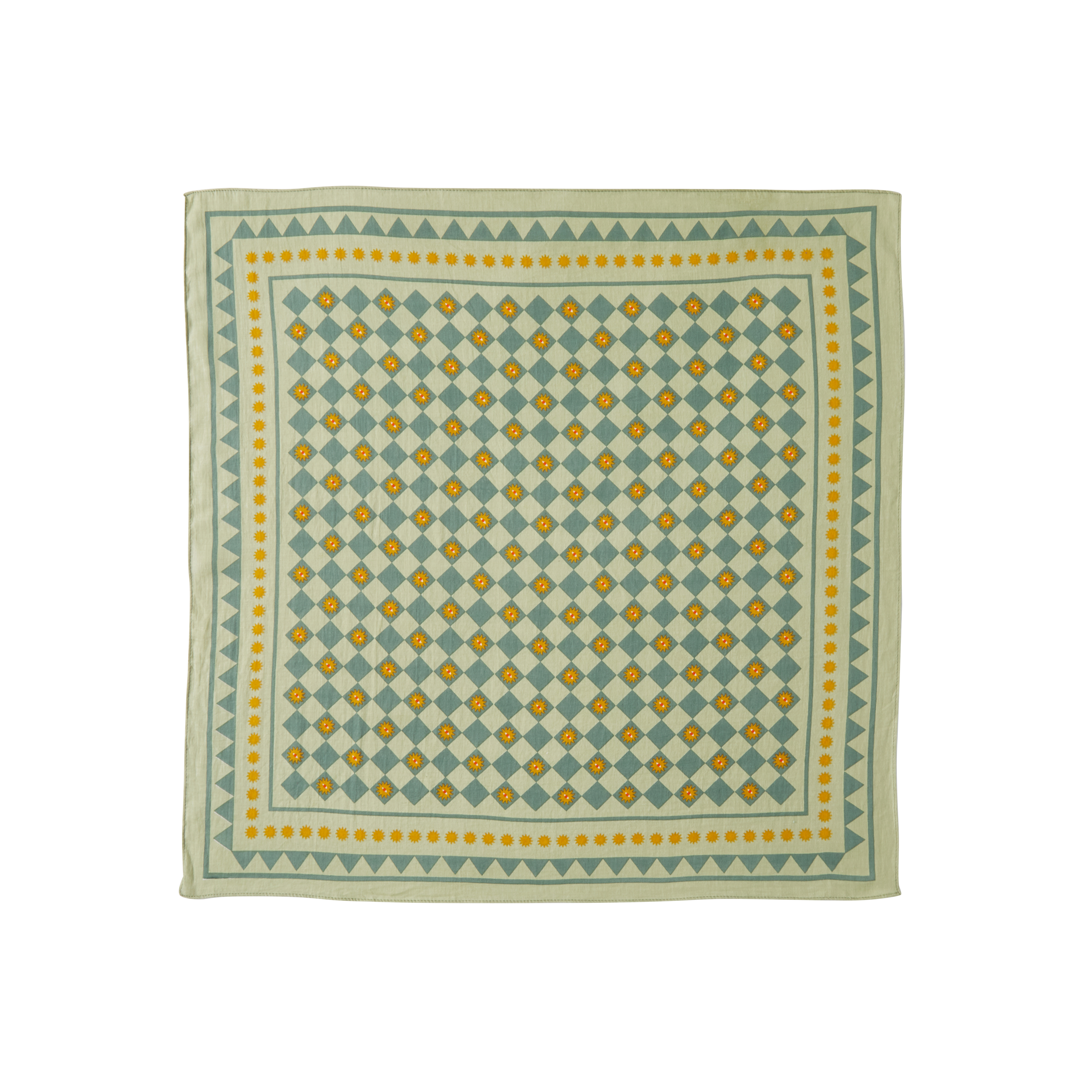 Petit foulard en coton biologique romane BILLYBELT Vert