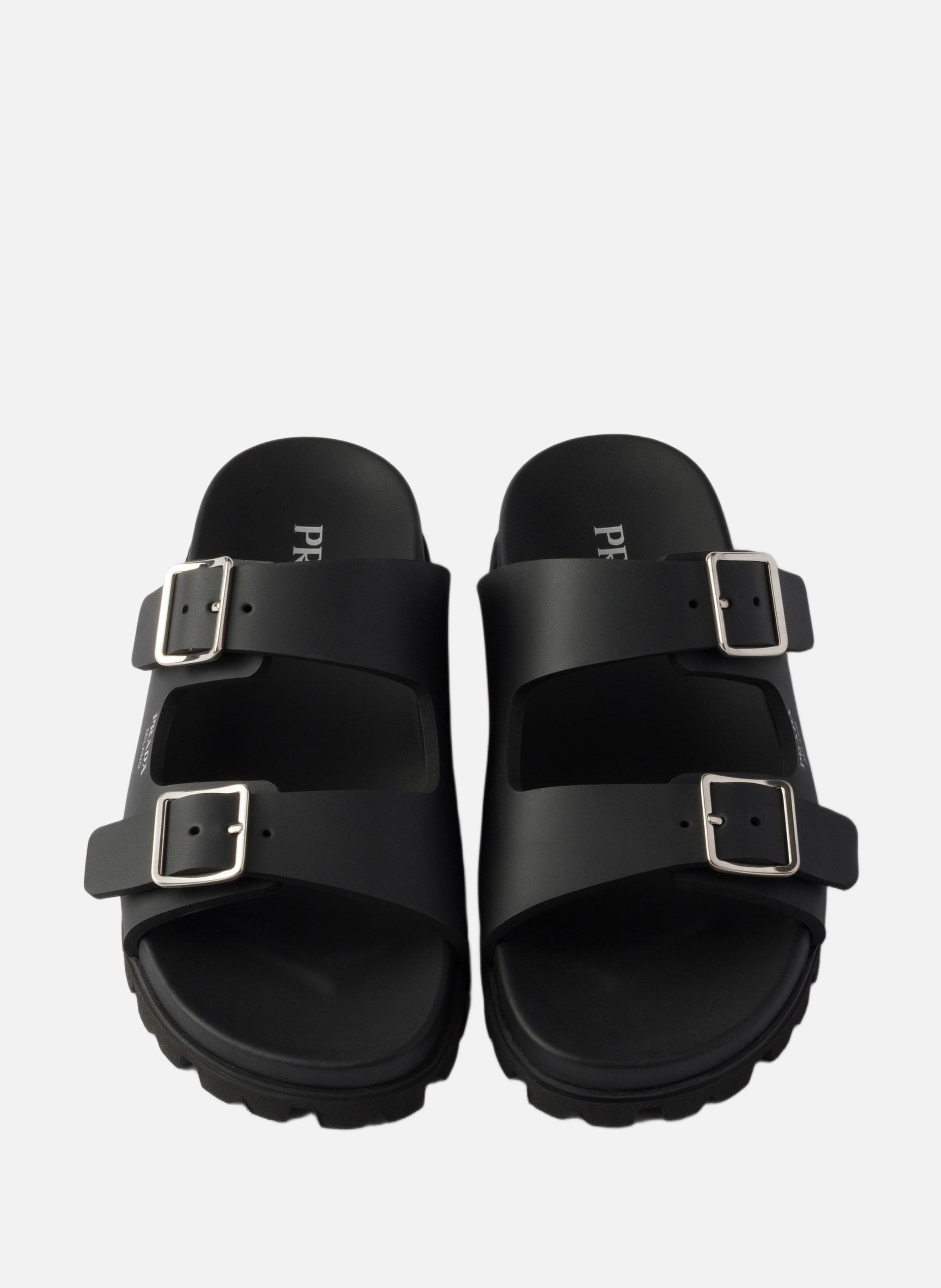 Mules en gomme PRADA Noir