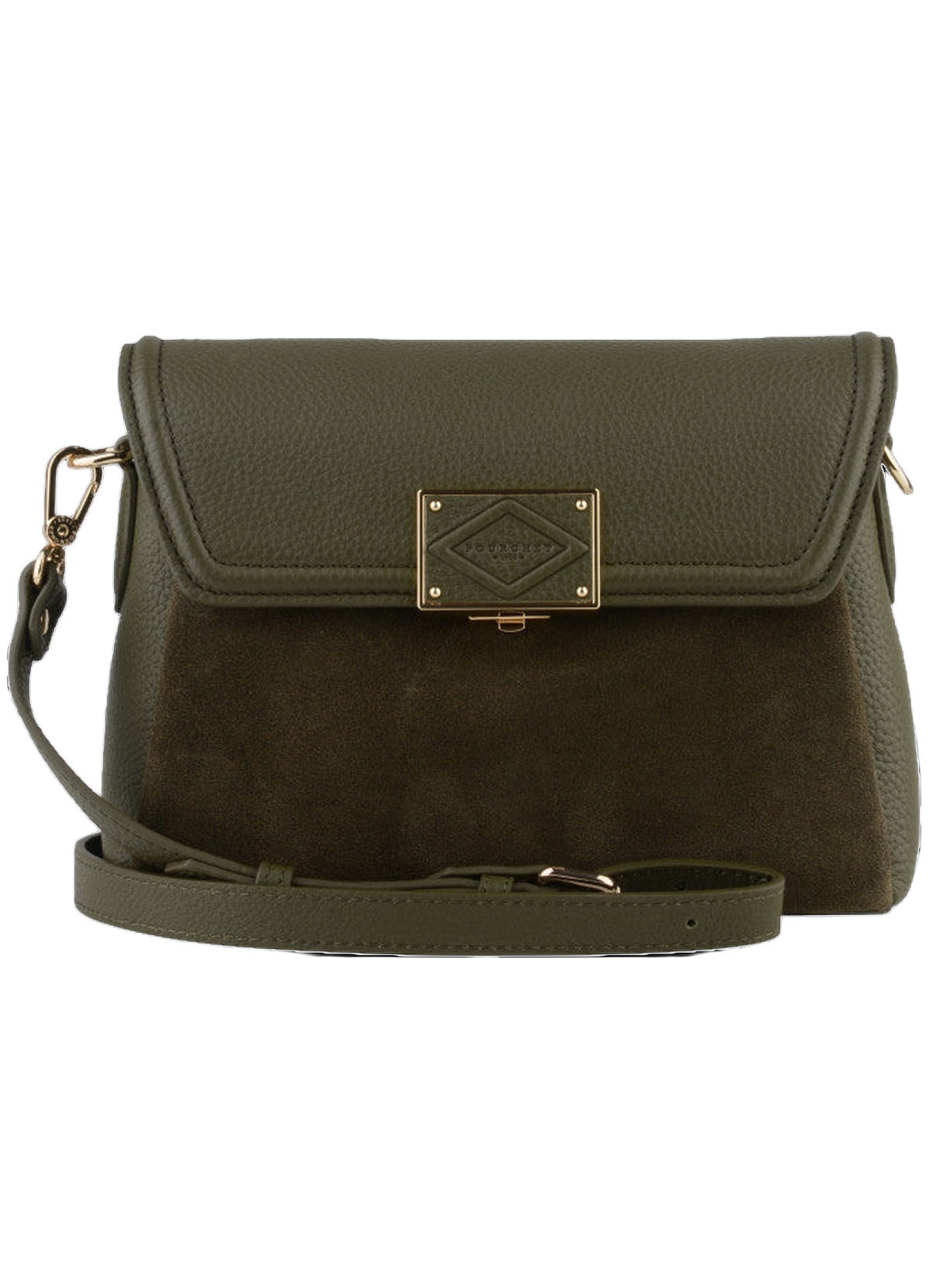 Carat nubuck | sac porté main pm POURCHET Kaki