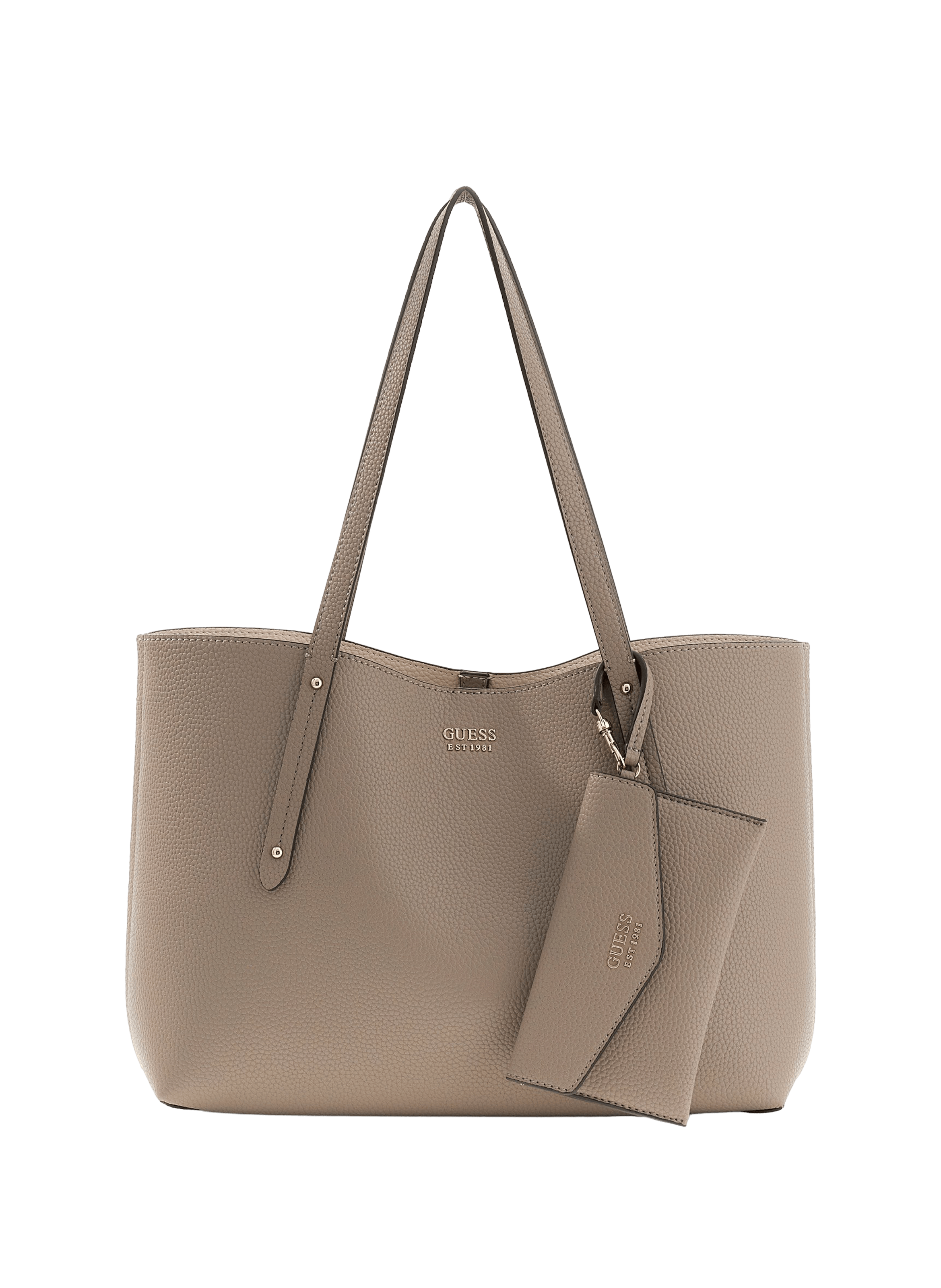 Brenton grained tote bag with pouch GUESS Beige