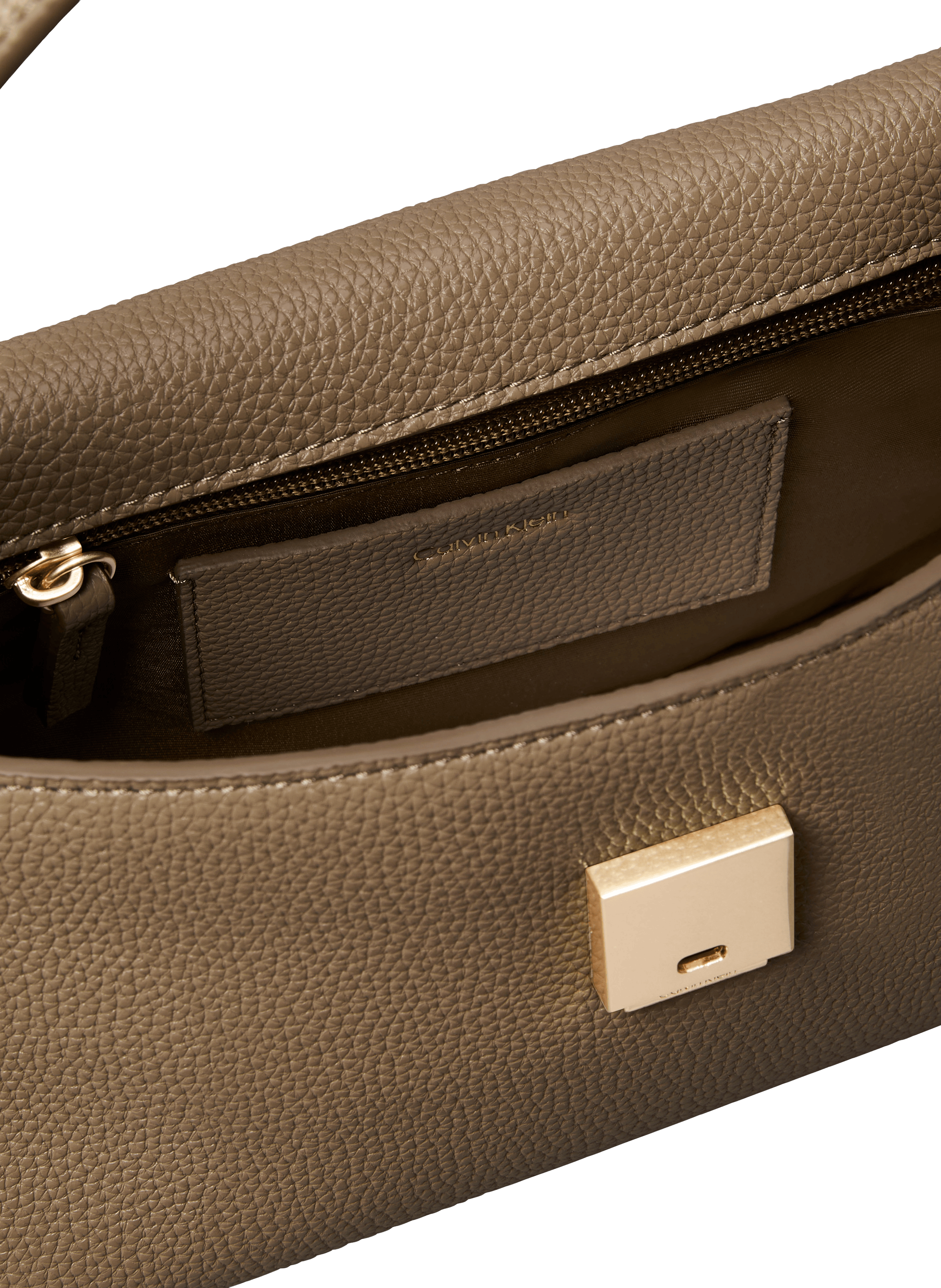 Sac à main grainé avec bandoulière amovible CALVIN KLEIN Beige