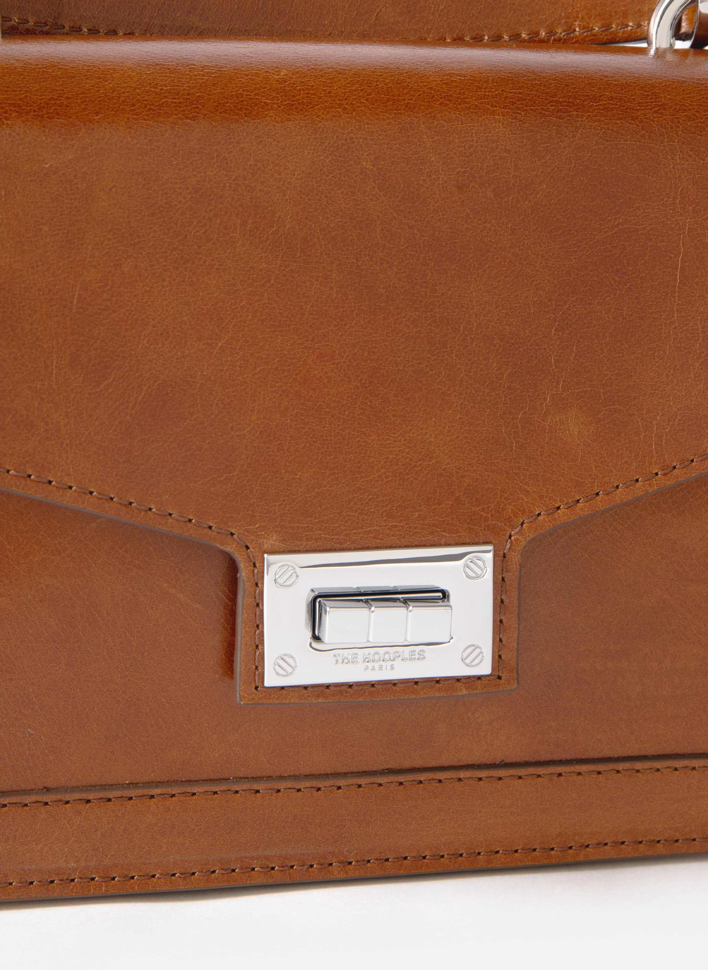 Sac emily en cuir craquelé THE KOOPLES Marron