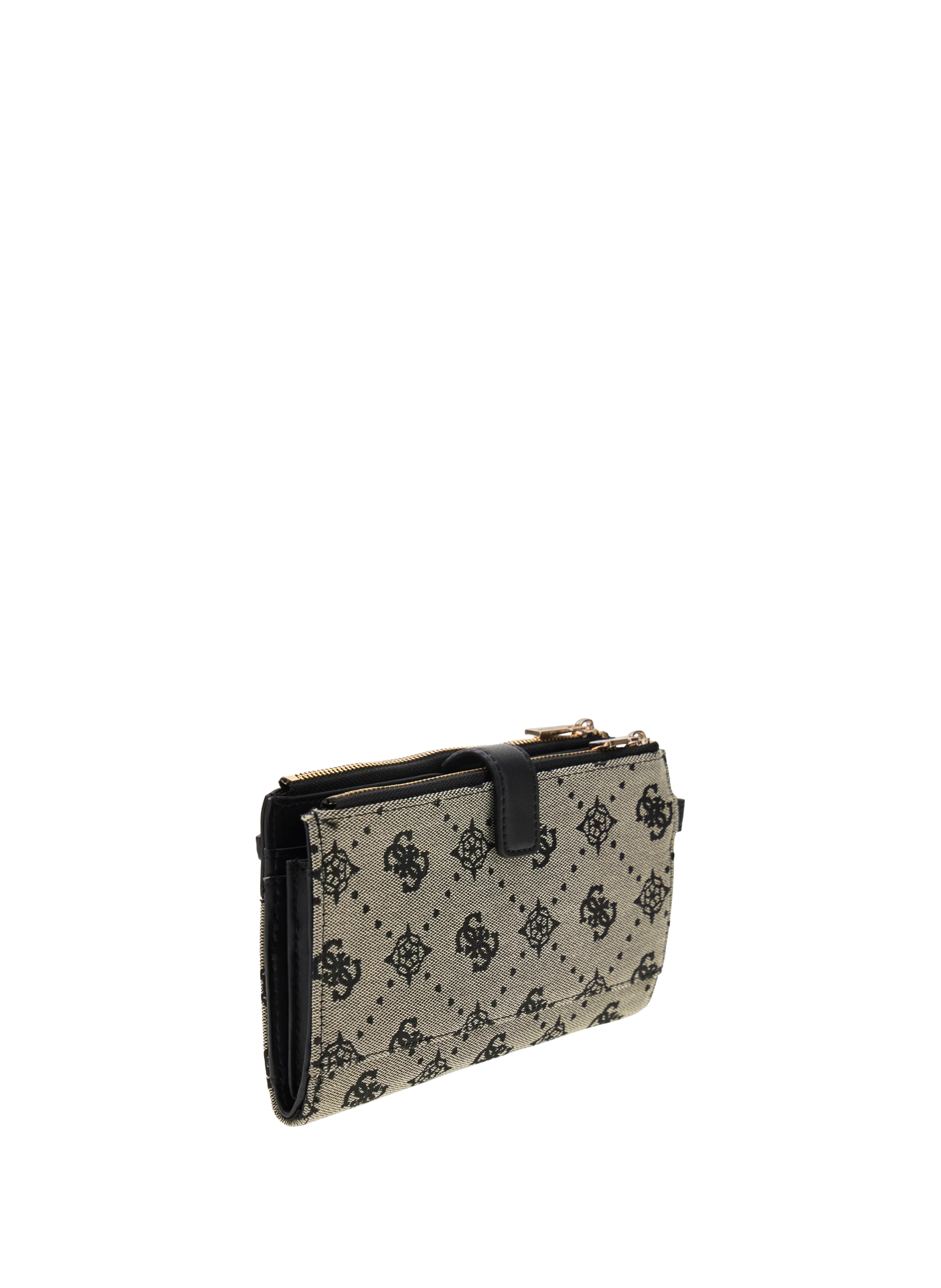 Portefeuille logotypé avec zip GUESS Noir