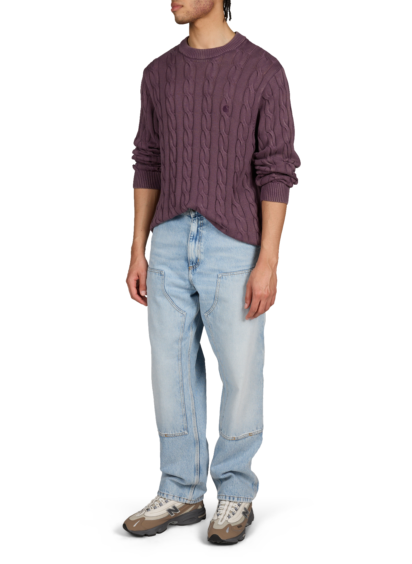 Pull en maille tressée CARHARTT WIP Violet