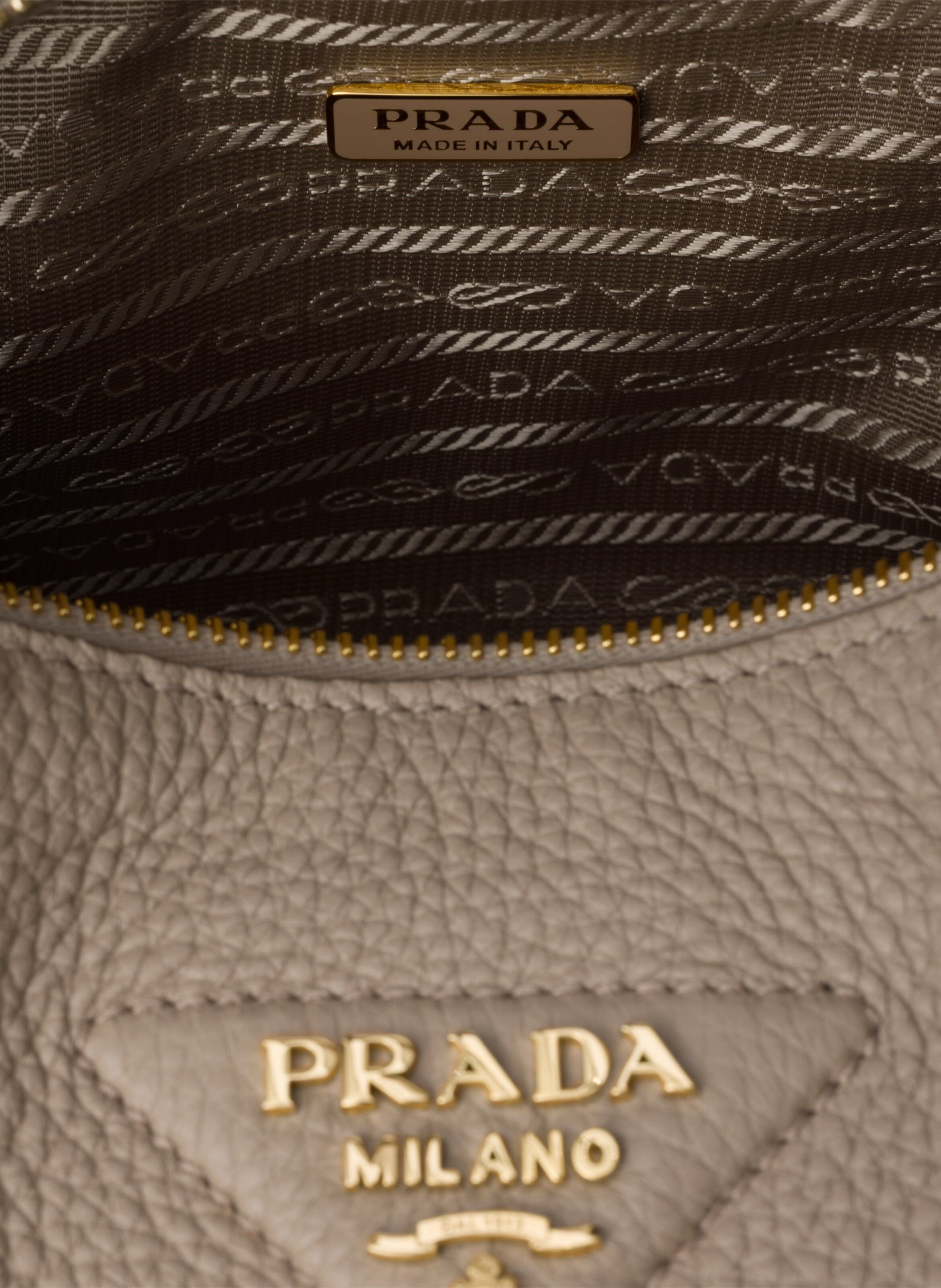 Petit sac en cuir PRADA Gris